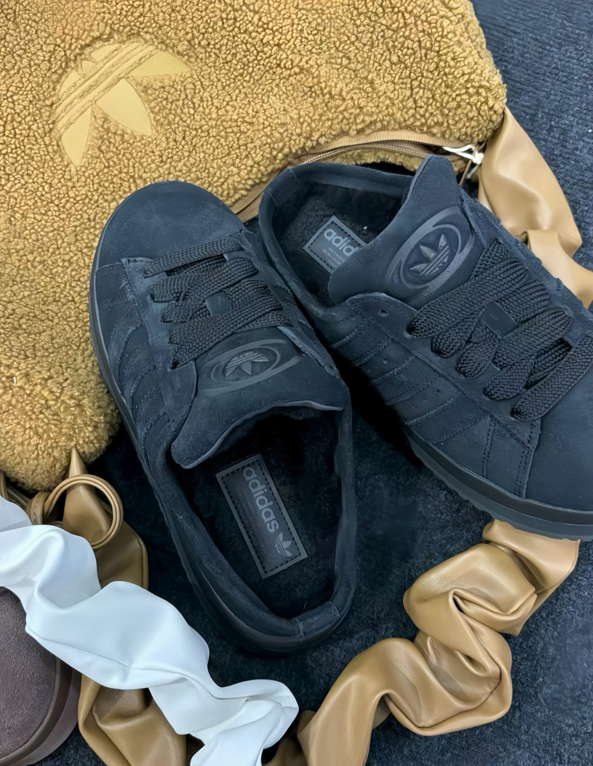 Adidas Originals Campus 00s 麵包勃肯拖 棕色 黑色 毛絨 厚底 拖鞋 JR3731 JR3733/預購