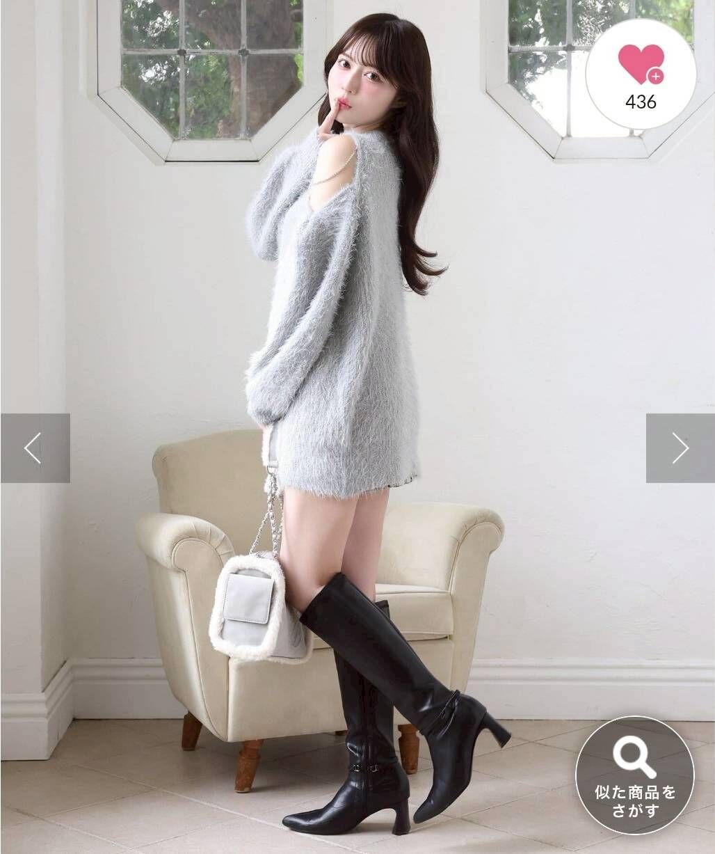 🎄日貨✨️金蔥鏤空水鑽柔軟毛衣洋