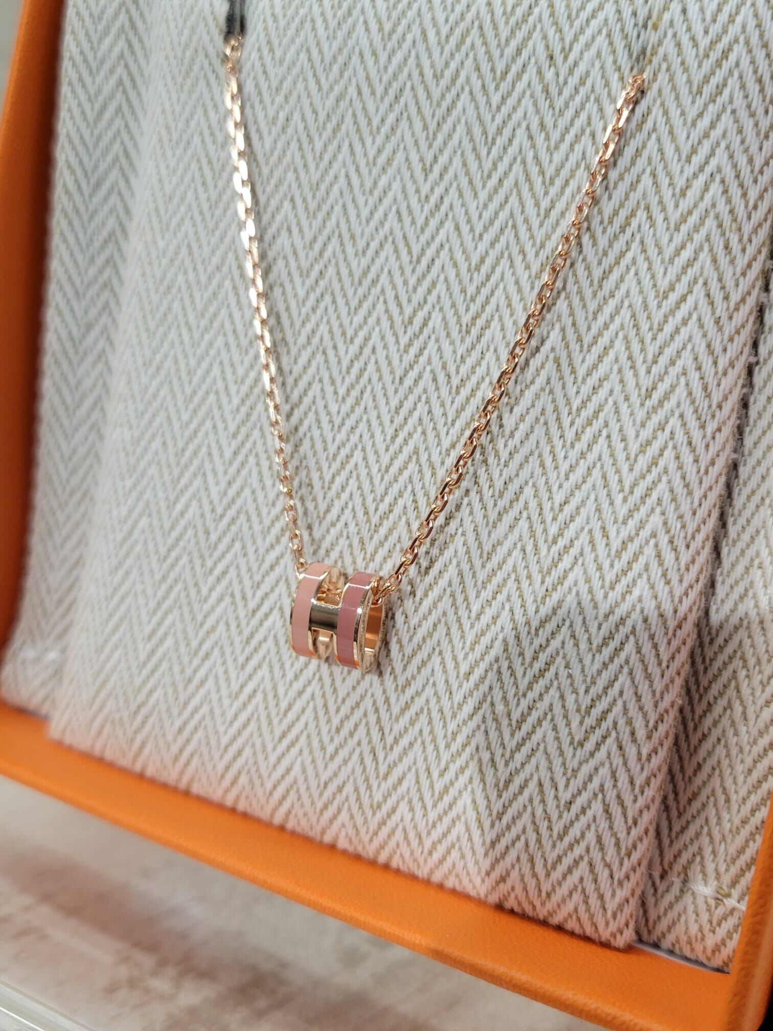 HERMES MINI POP H PENDANT ROCABAR BEAUTE FO (2 TONE) PINK 胭脂粉