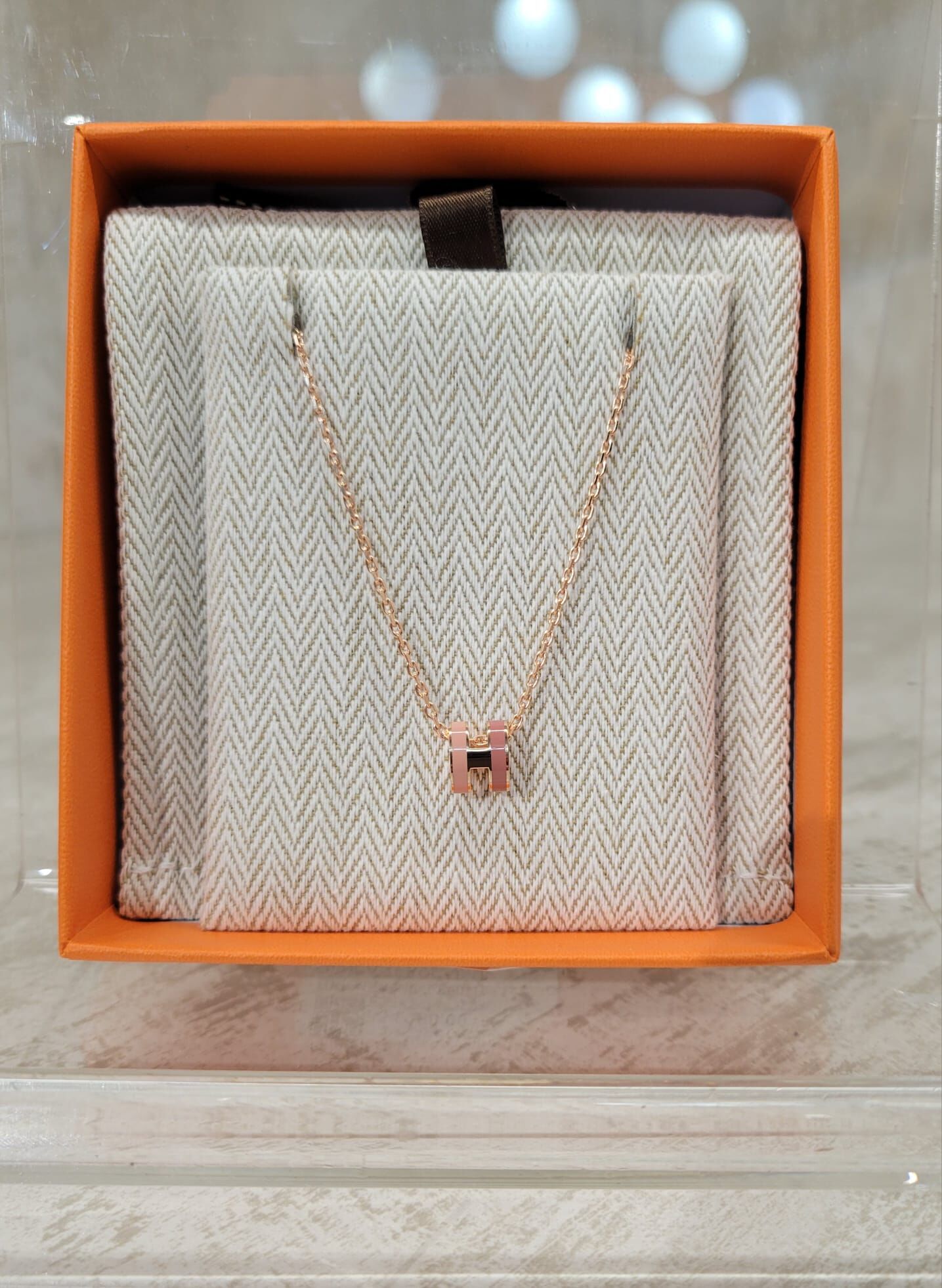 HERMES MINI POP H PENDANT ROCABAR BEAUTE FO (2 TONE) PINK 胭脂粉