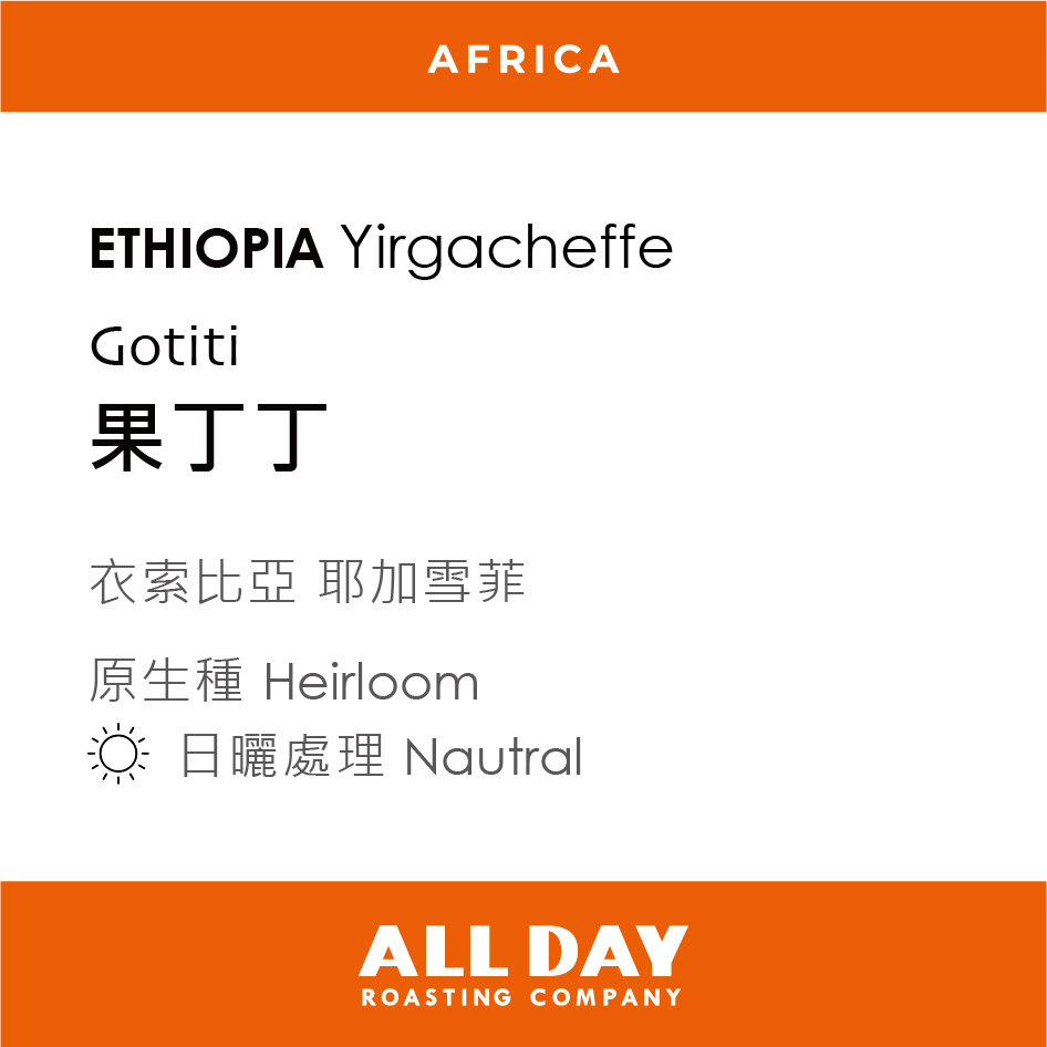 衣索比亞|耶加雪菲 果丁丁|日曬|150g