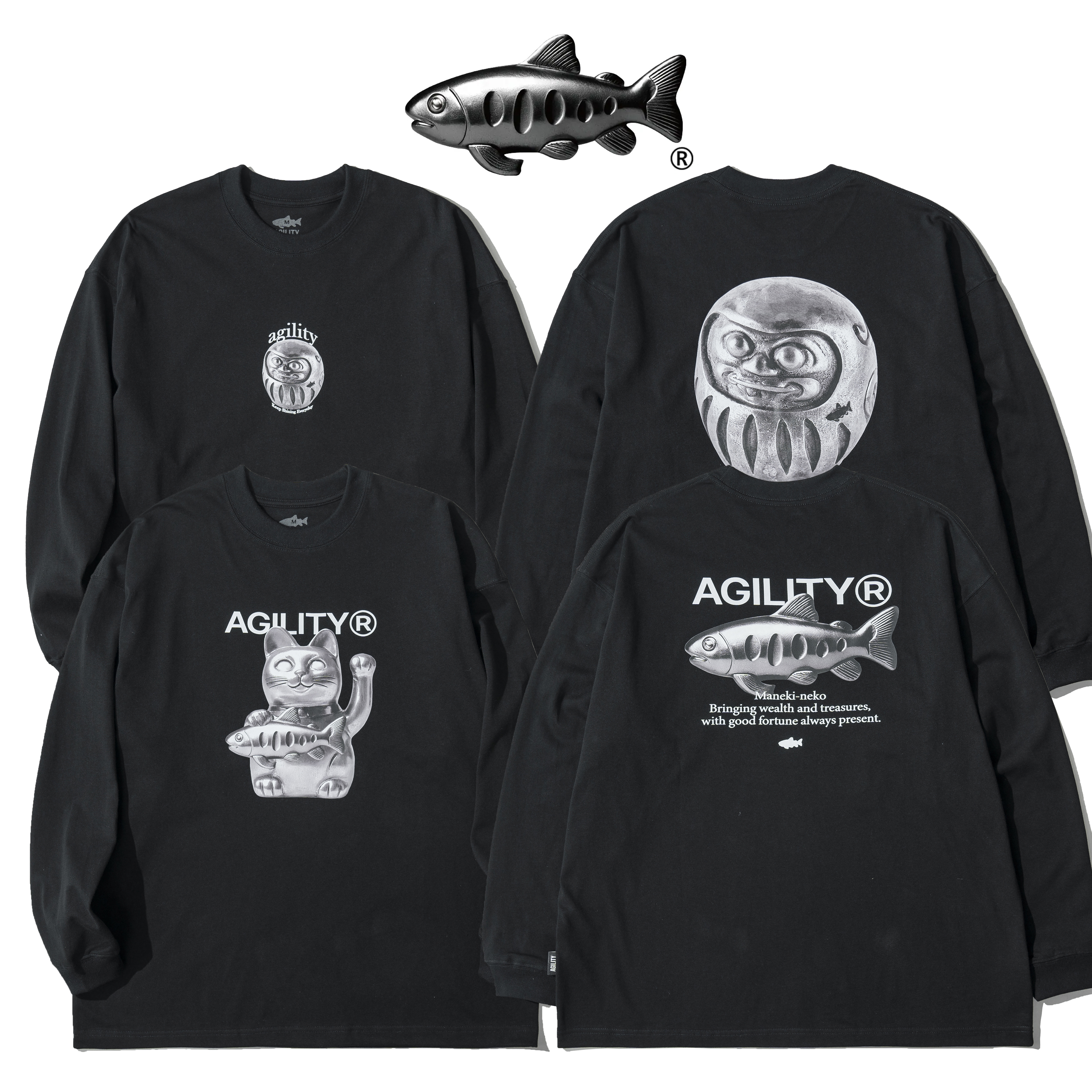 AGILITY Image Heavy LS Tee / Lucky Cat 招財貓 長袖Tee [RS8-LC]