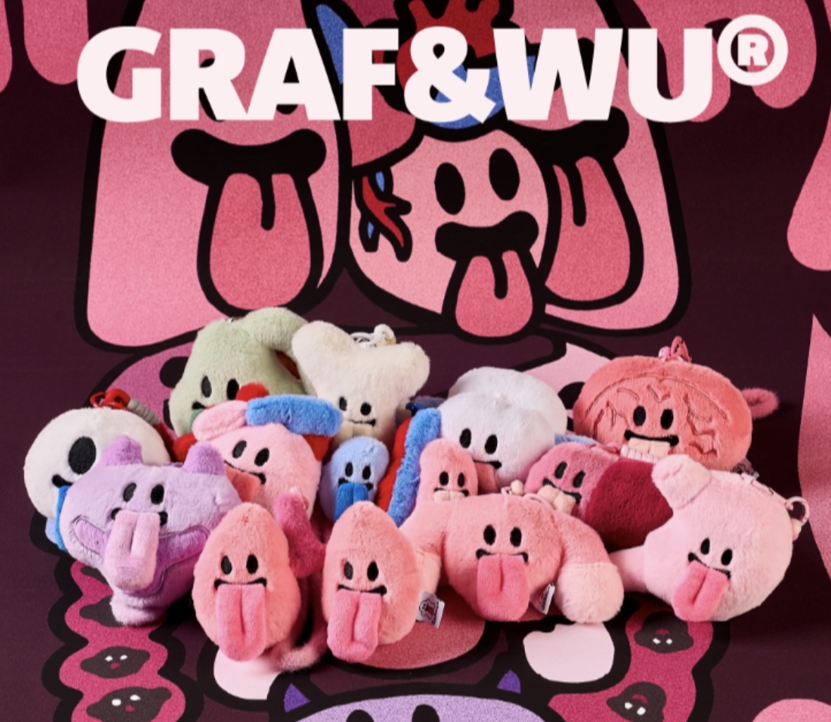 代購-<500元左右交換禮物>GRAF PlushieWealth 搞怪器官毛絨掛件