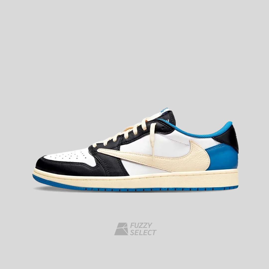 【逢甲 FUZZY】Fragment x Travis Scott x Air Jordan 1 Low 倒勾 藤原浩 閃電 三方聯名  DM7866-140