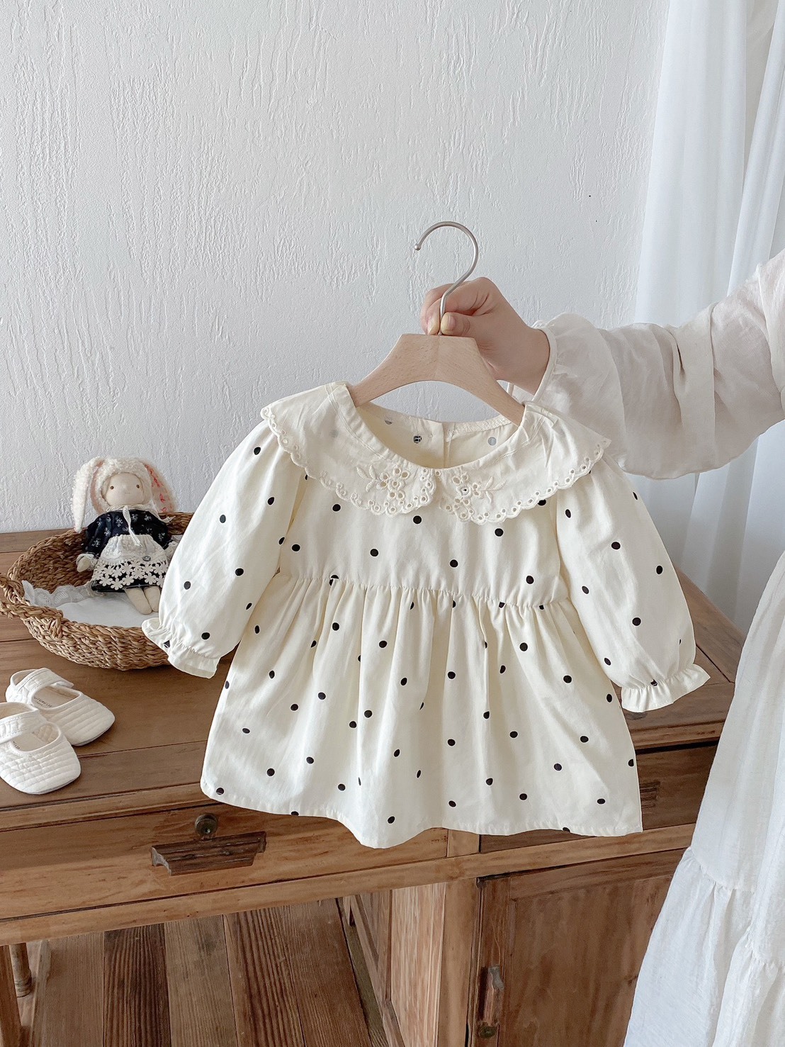 娃娃領波點公主裙