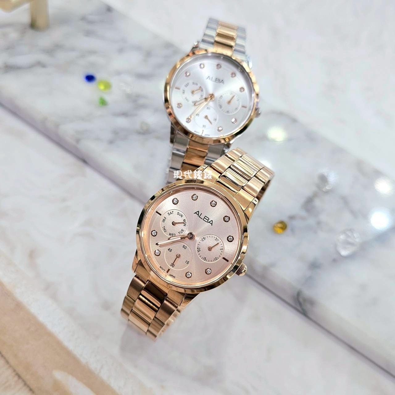【ALBA 雅柏】CUTiE 氣質香檳女錶VD75-X134P 35mm 現代鐘錶