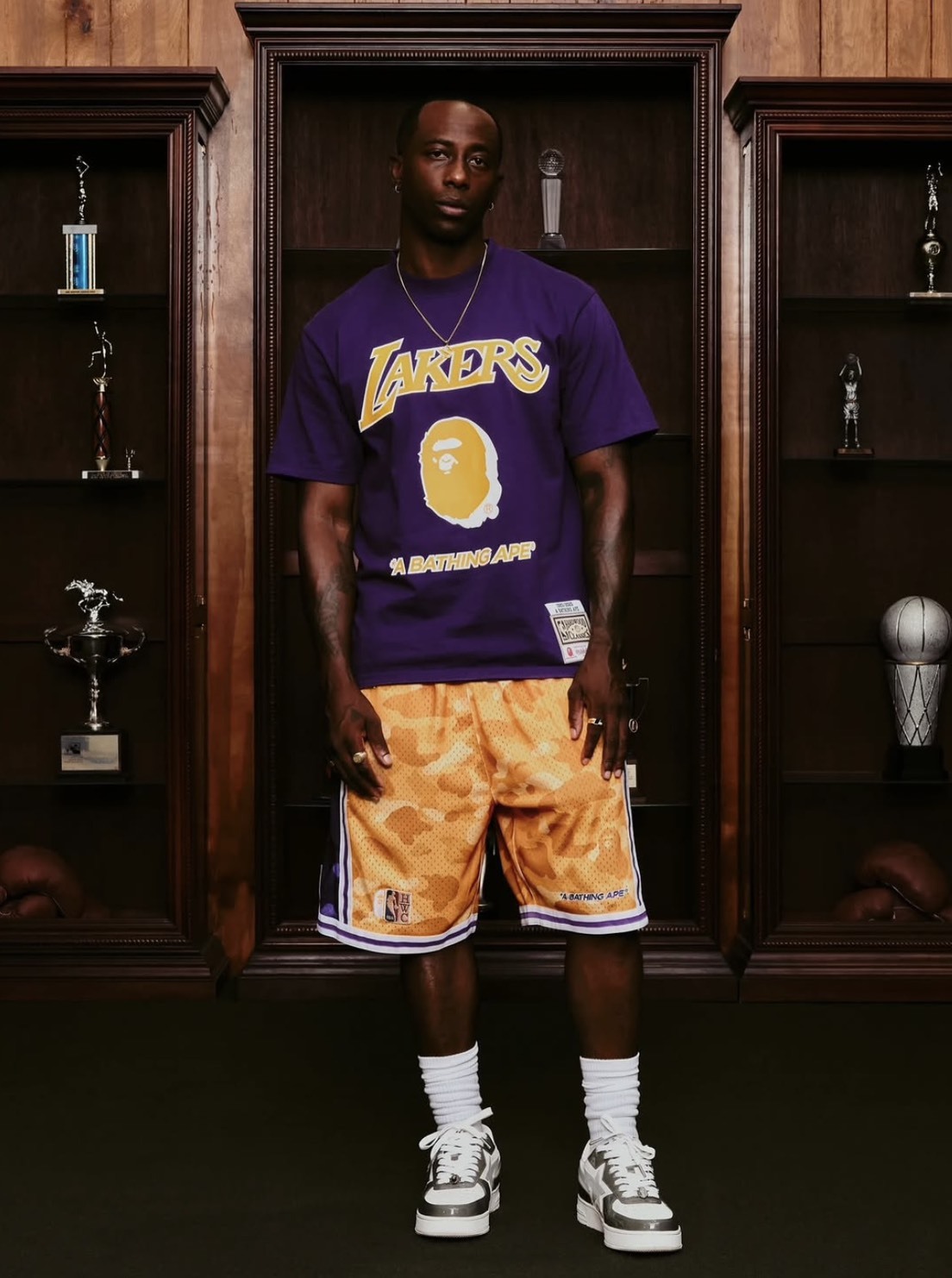 iSNEAKERS｜BAPE X M&N NBA Los Angeles Lakers Tee 洛杉磯湖人隊TEE