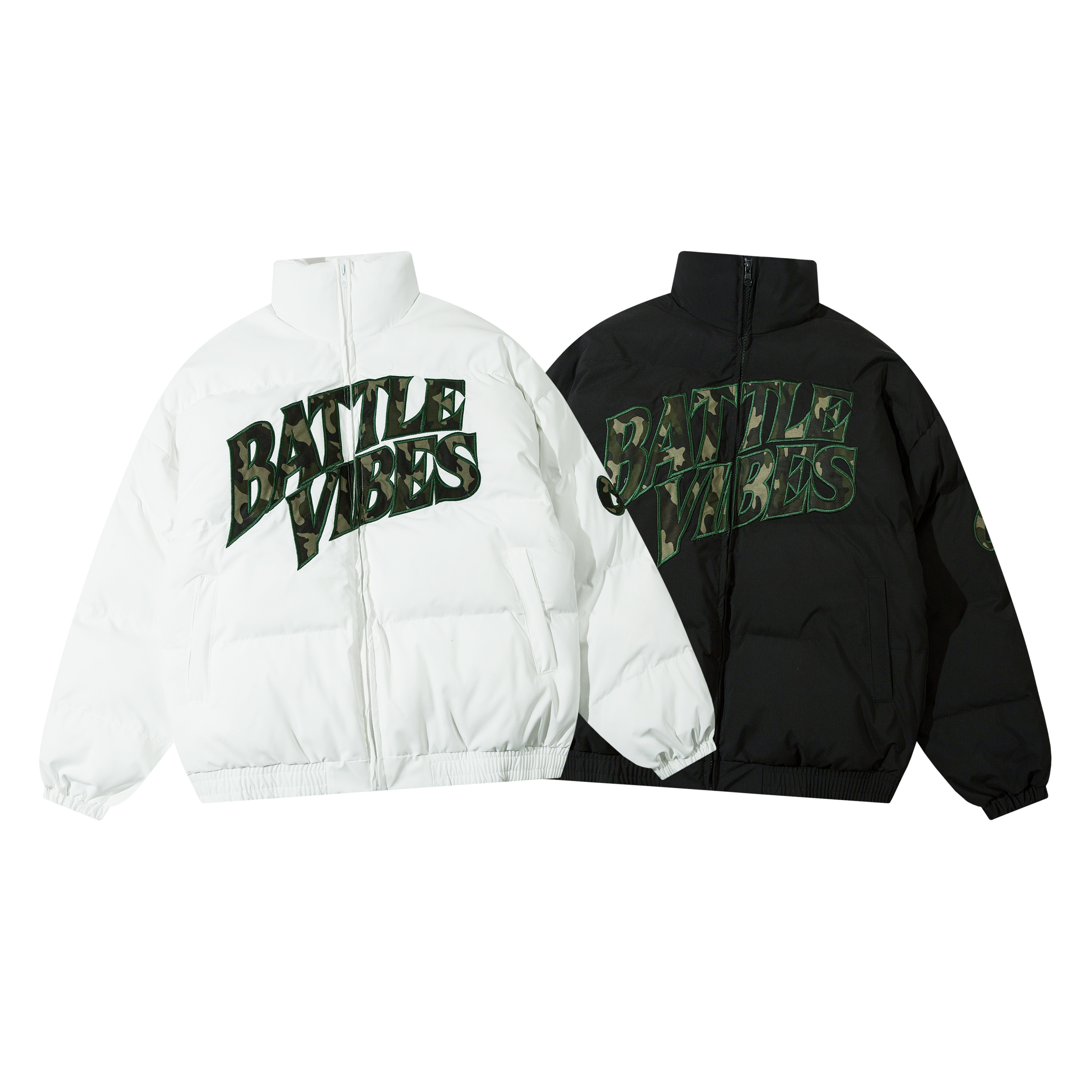 《S.V》迷彩貼布鋪棉外套