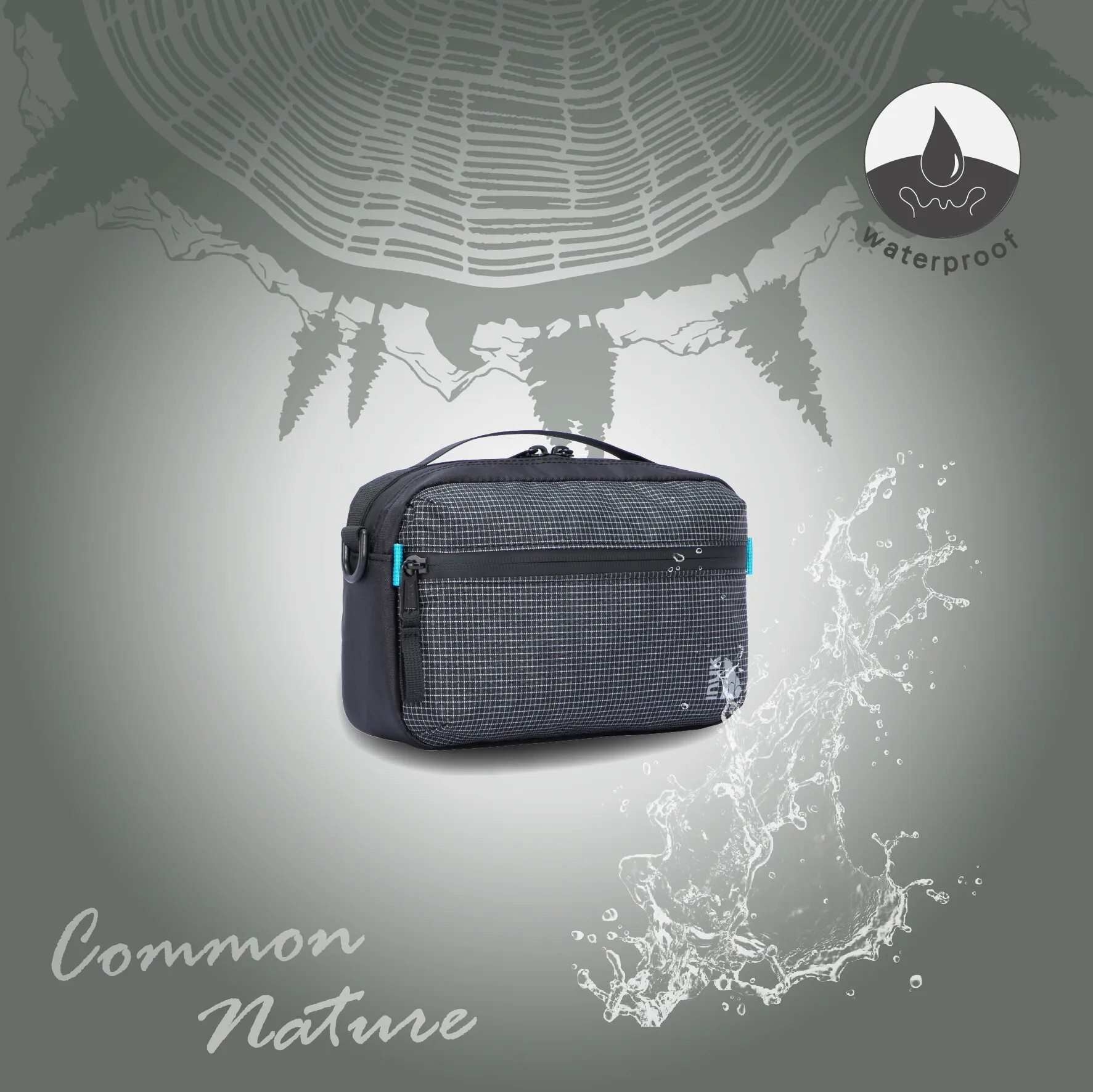 2025 全境防水 機能側背包 | Water_Shed STONE2_WR 格紋黑 | 2.5L