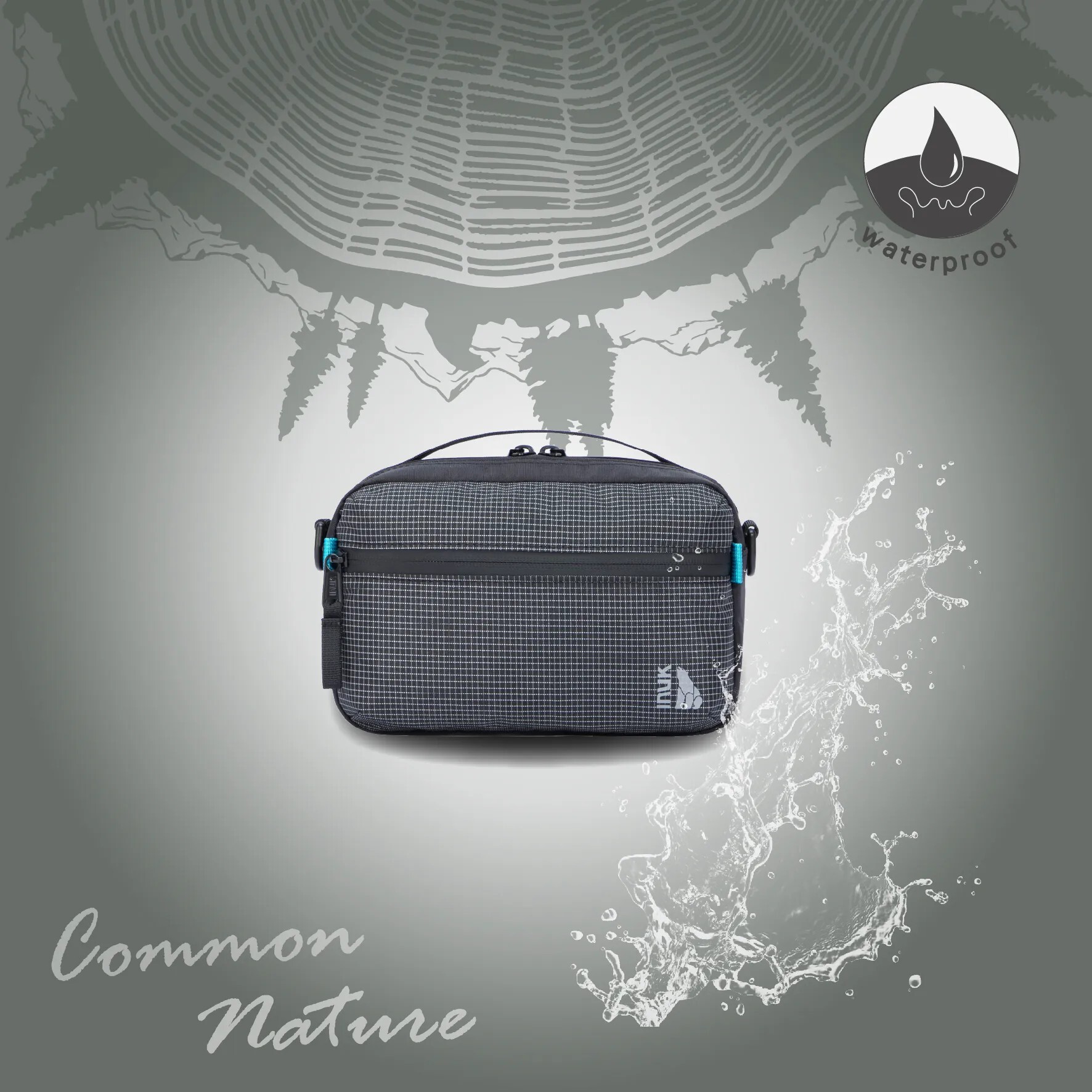 2025 全境防水 機能側背包 | Water_Shed STONE2_WR 格紋黑 | 2.5L