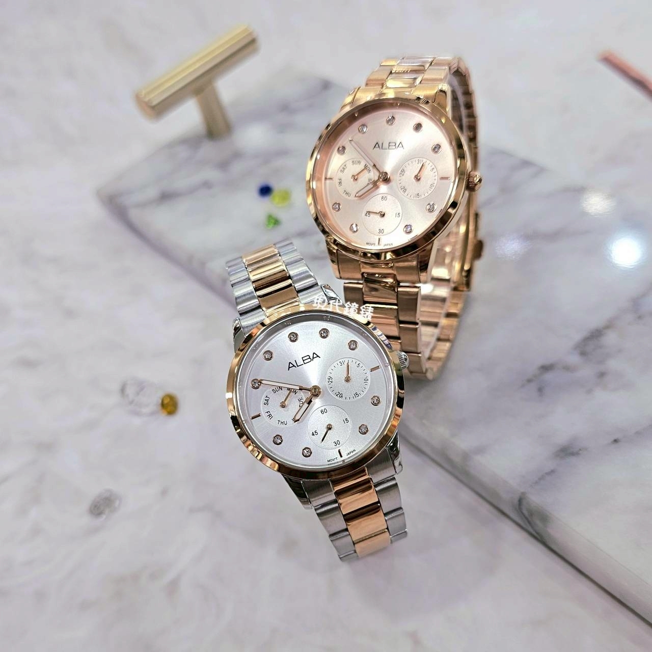 【ALBA 雅柏】CUTiE 高雅香檳女錶VD75-X134KS 35mm 現代鐘錶