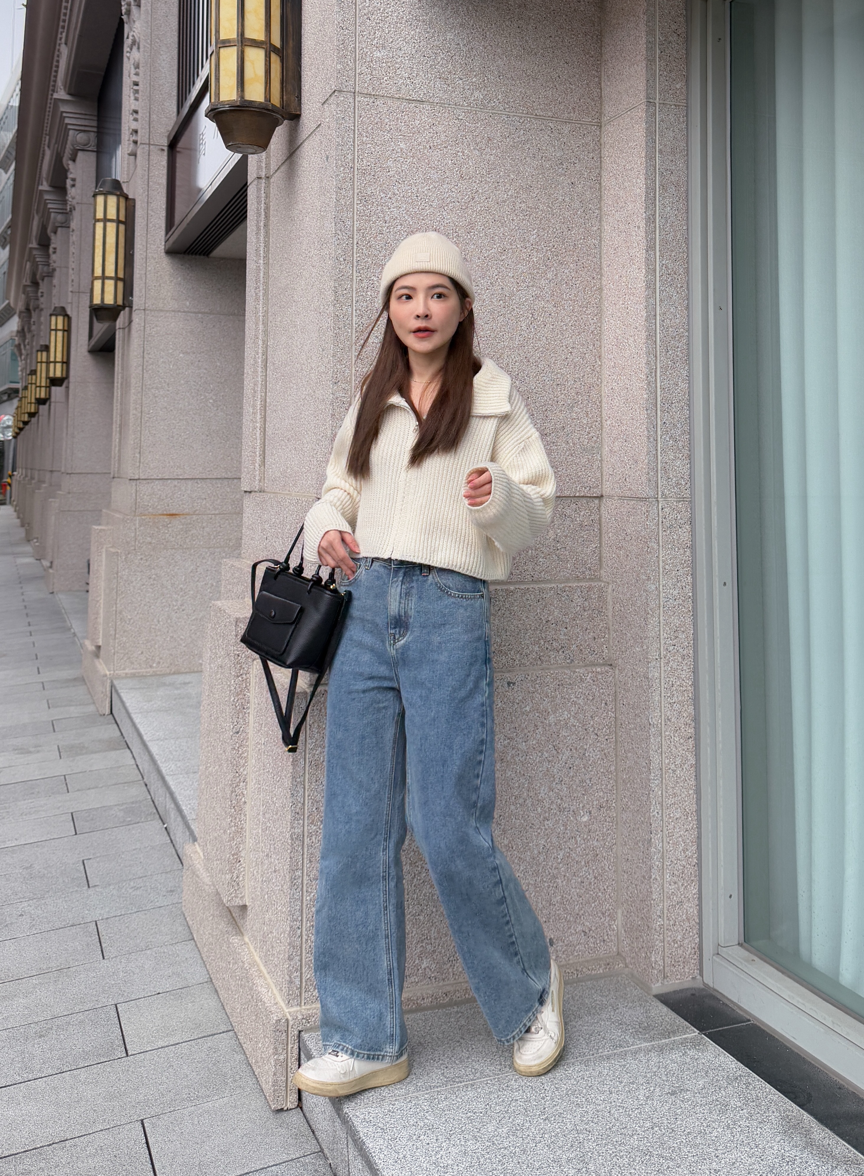 自訂 遮肉牛仔長腿褲