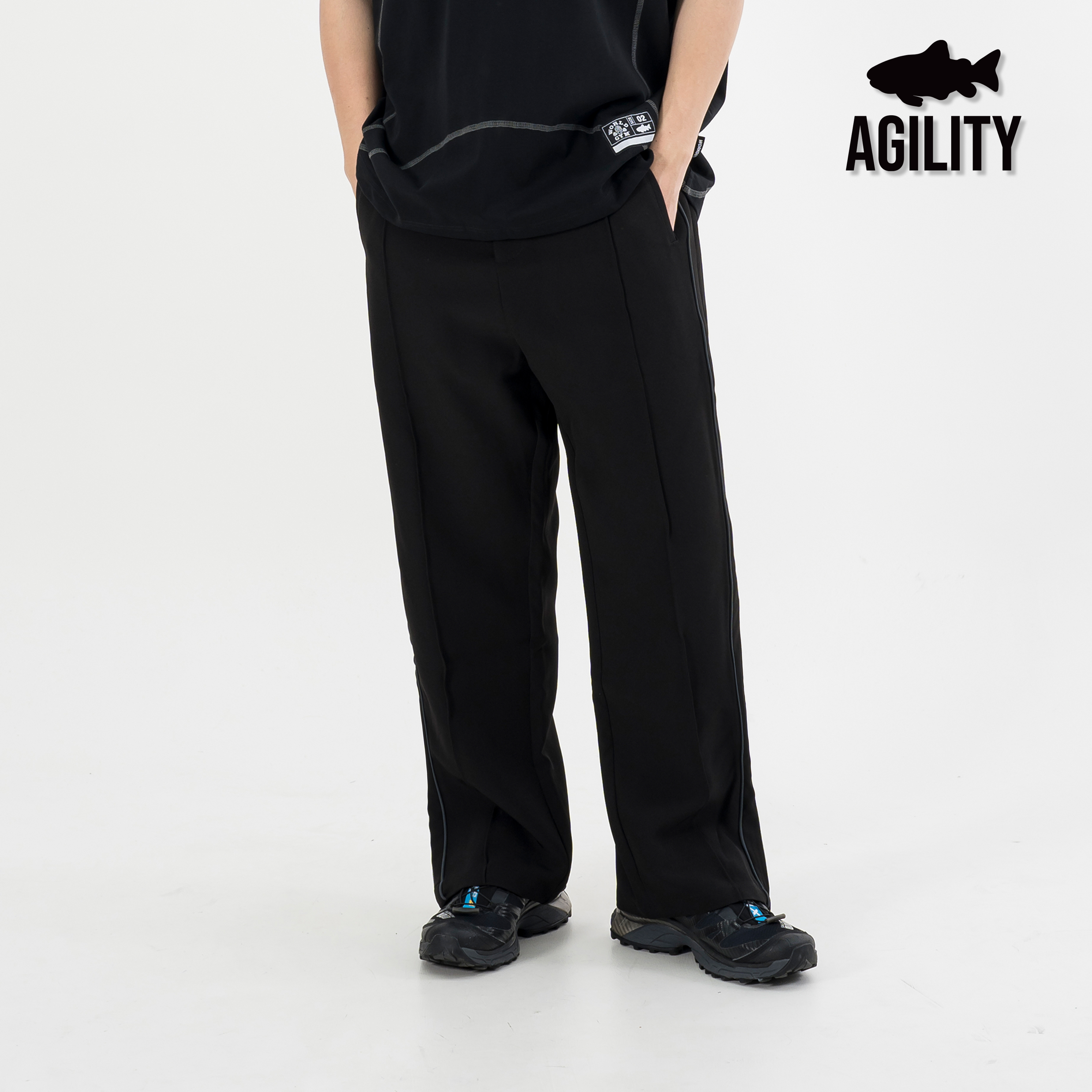 AGILITY Zip Track Pants 寬版 側拉鍊 運動長褲 [WO8]
