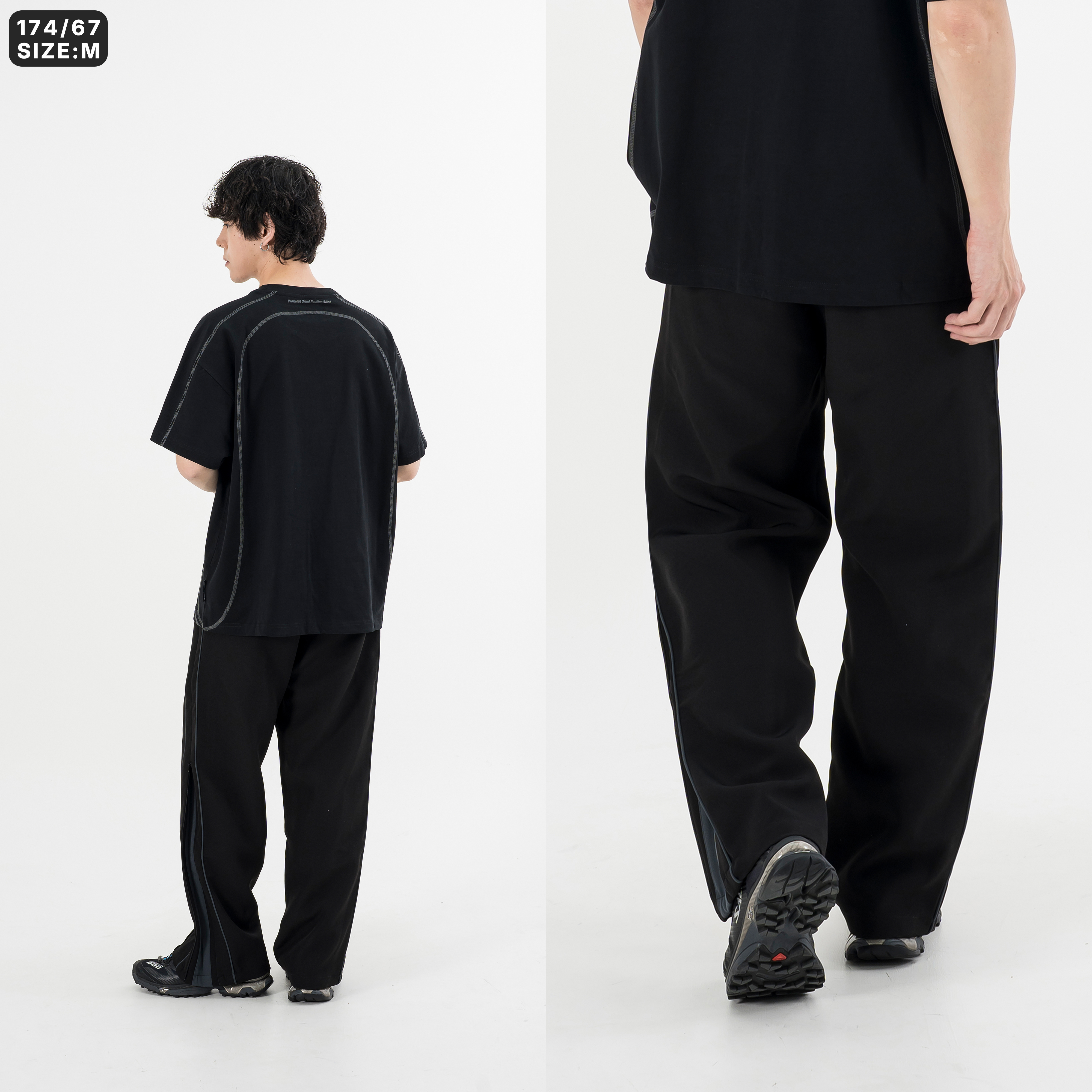 AGILITY Zip Track Pants 寬版側拉鍊運動長褲[WO8]