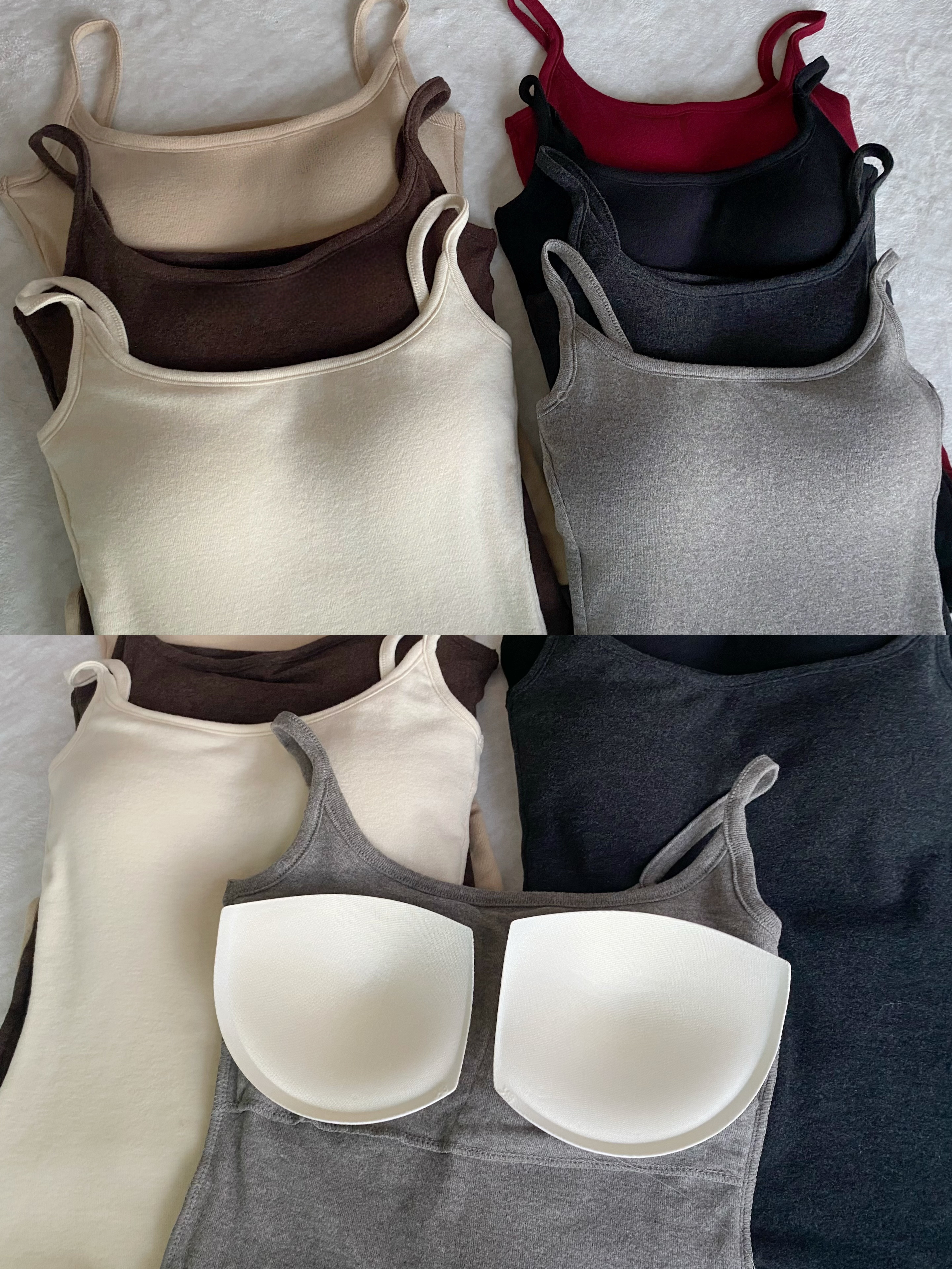 恆溫系列·美胸細肩磨毛bra top