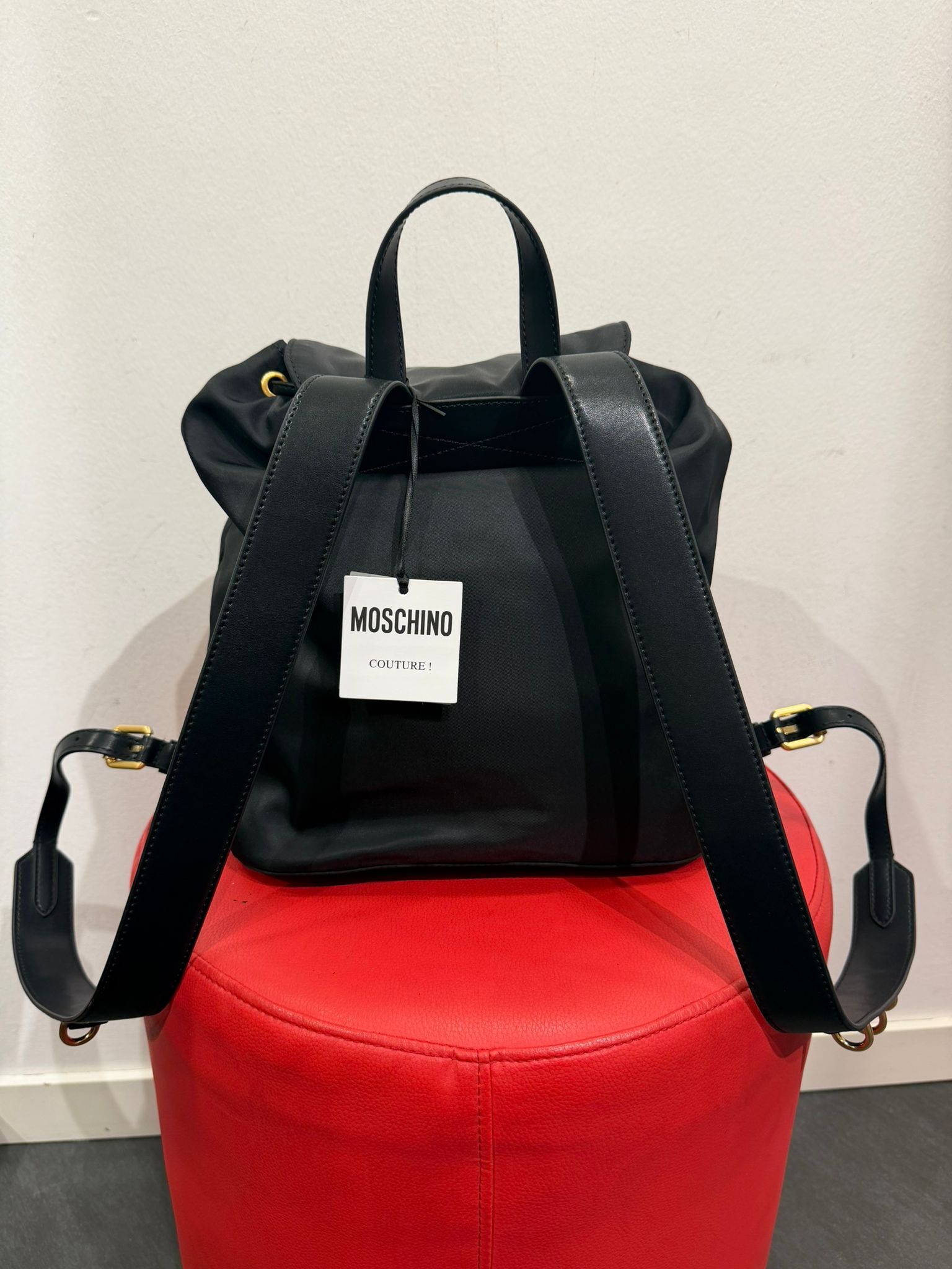 【預購】AE112623 Moschino 經典金LOGO尼龍背包