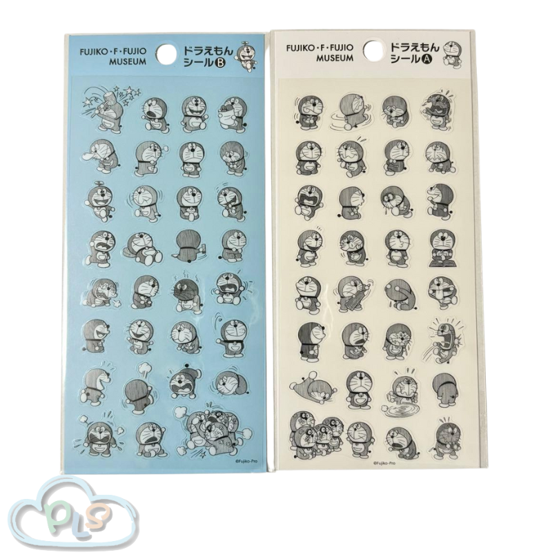 現貨 透明貼紙 B 多啦A夢 藤子F不二雄博物館 藍色 #71037-1
