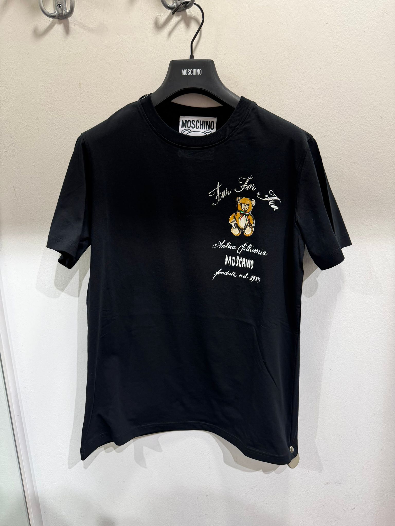 【預購】AE112629 Moschino 胸口泰迪熊女裝短袖T恤