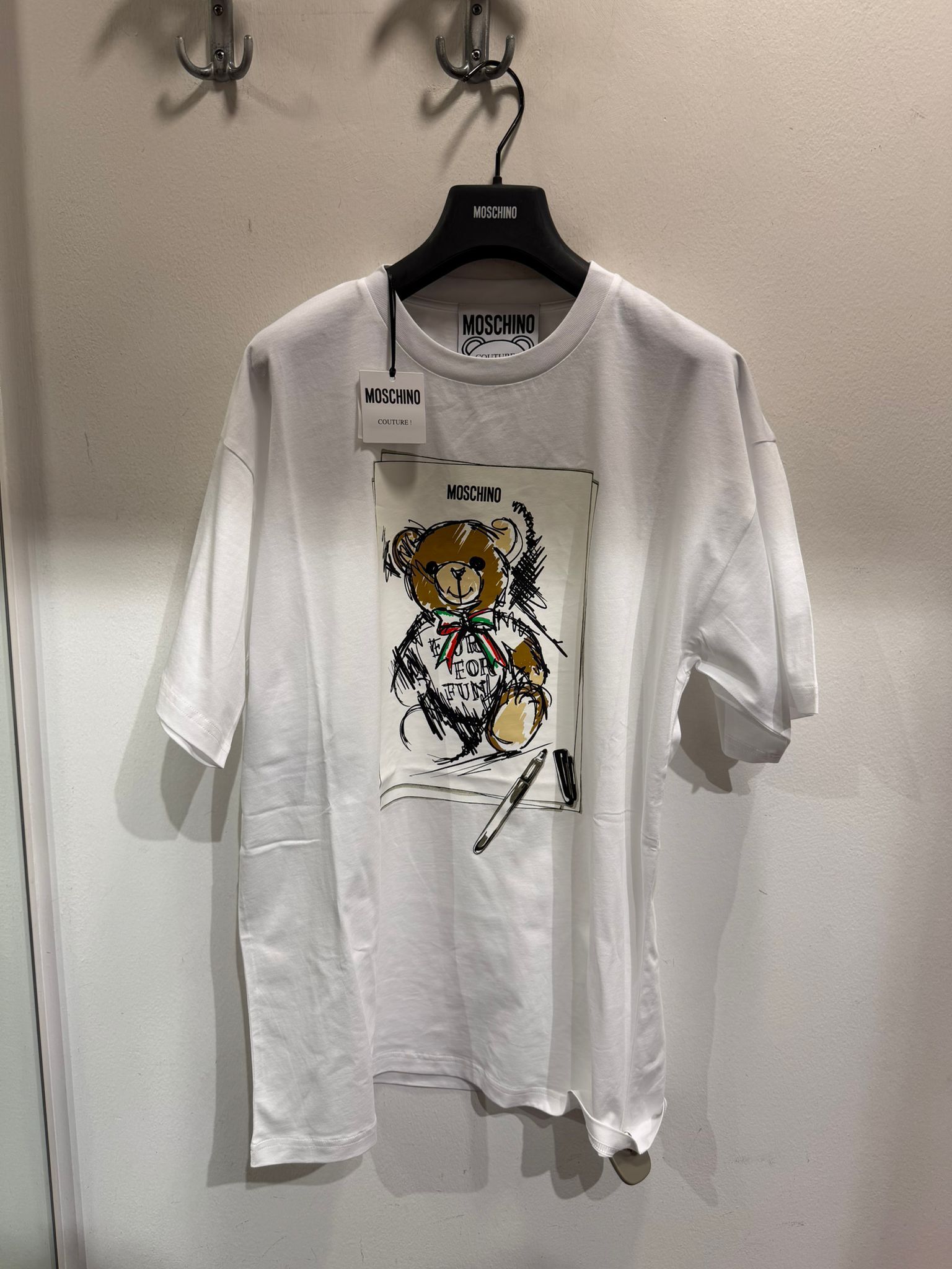 【預購】AE112631 Moschino 胸口方LOGO女裝短袖T恤