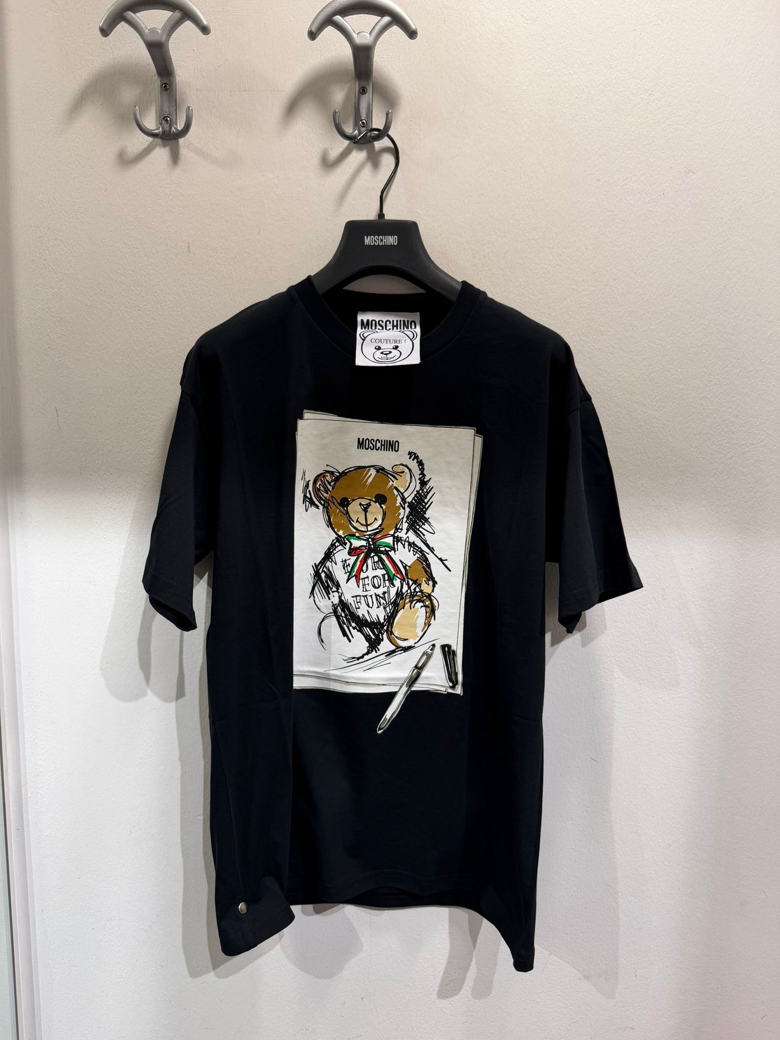 【預購】AE112631 Moschino 胸口方LOGO女裝短袖T恤