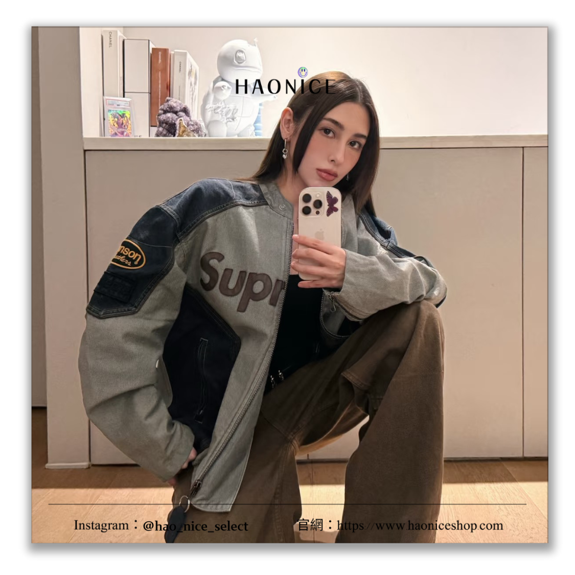 【HAO NICE】帥到不行🤩Supreme x Vanson Leathers x Cordura 🇺🇸皮革刺繡風 復古外套 牛仔外套