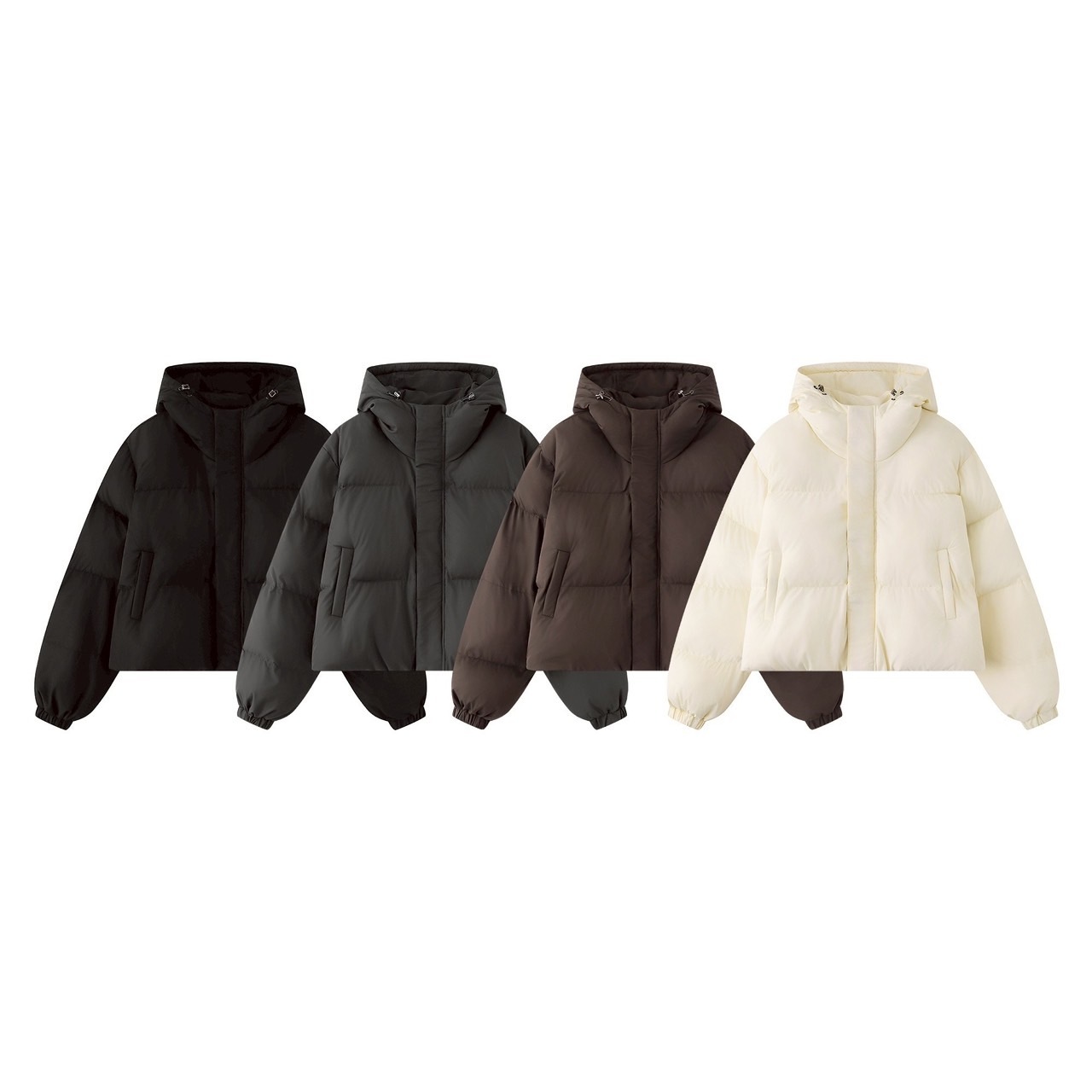 泡泡短版連帽羽絨外套