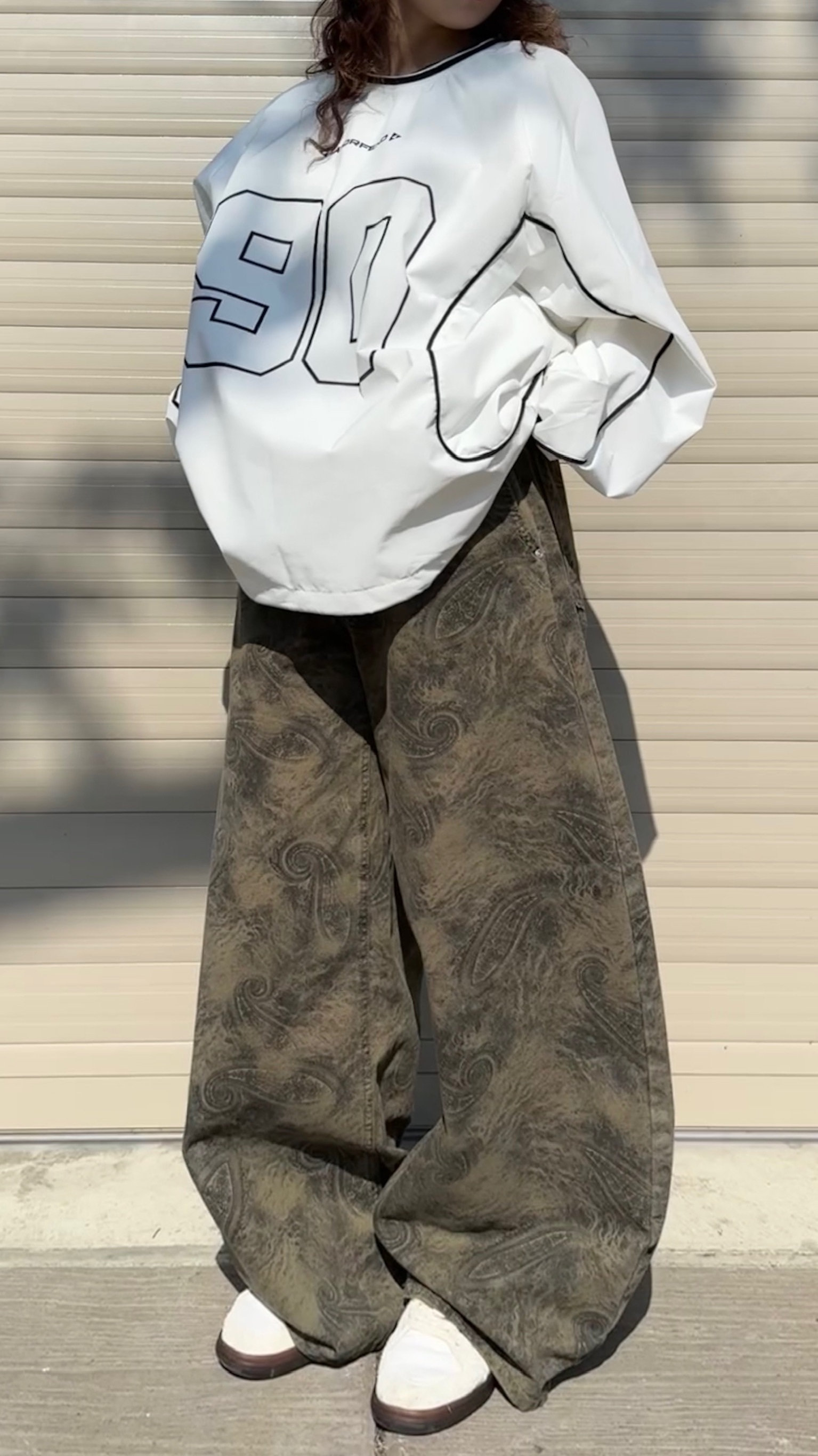 正韓 變形蟲彎刀寬褲 (3colors)