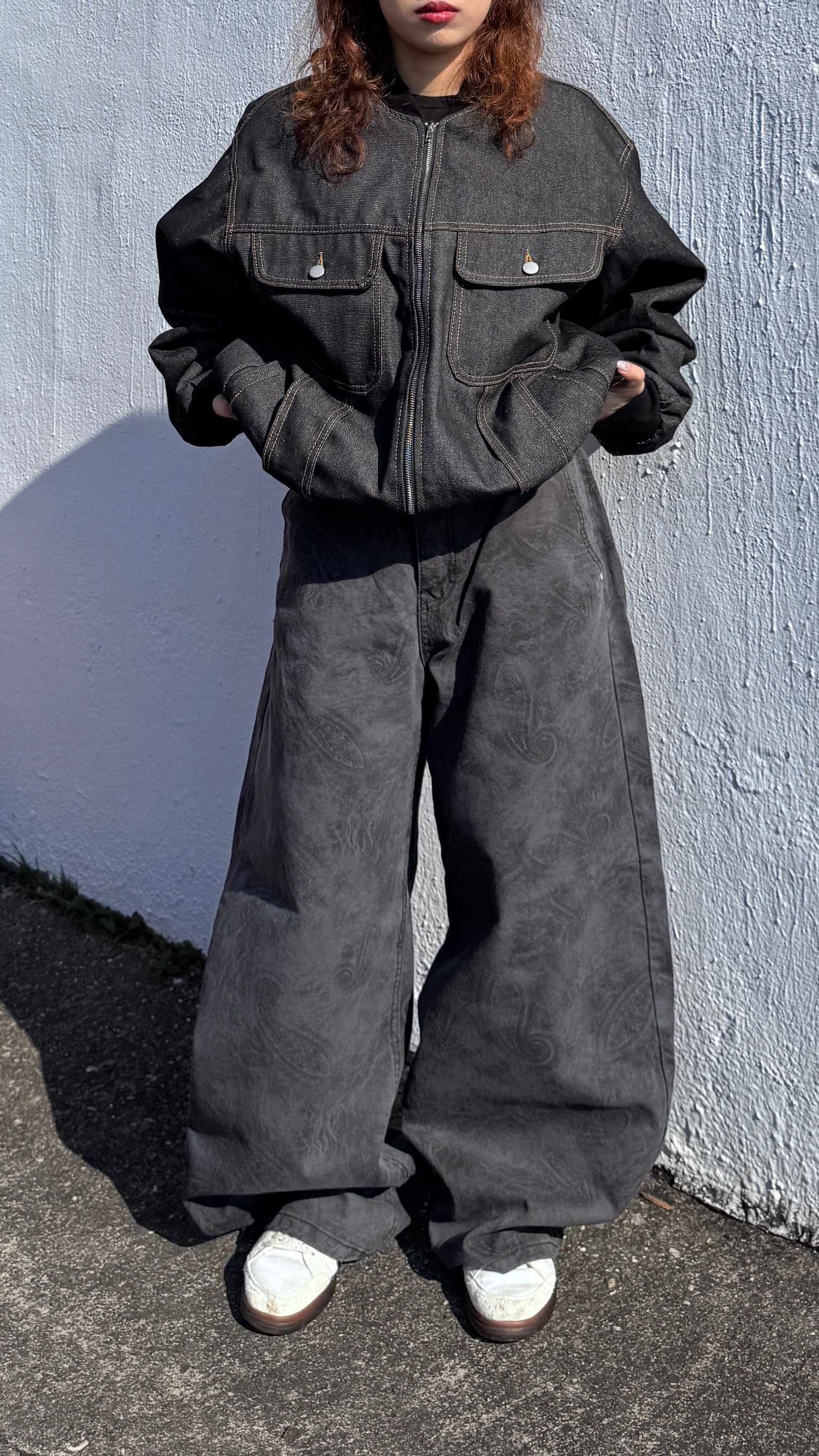 正韓 變形蟲彎刀寬褲 (3colors)