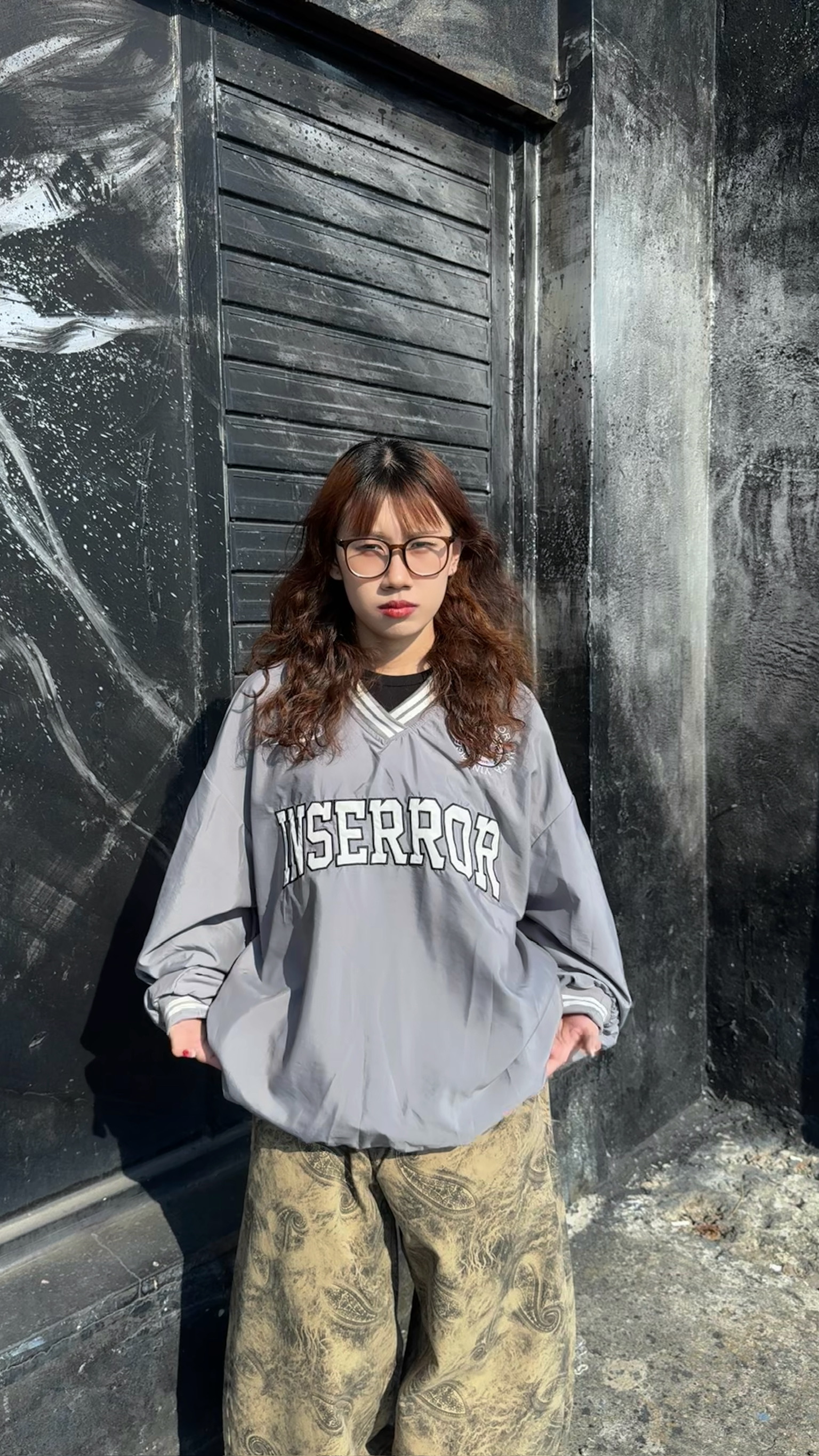 INSERROR刺繡V領棒球風球衣 (3colors)