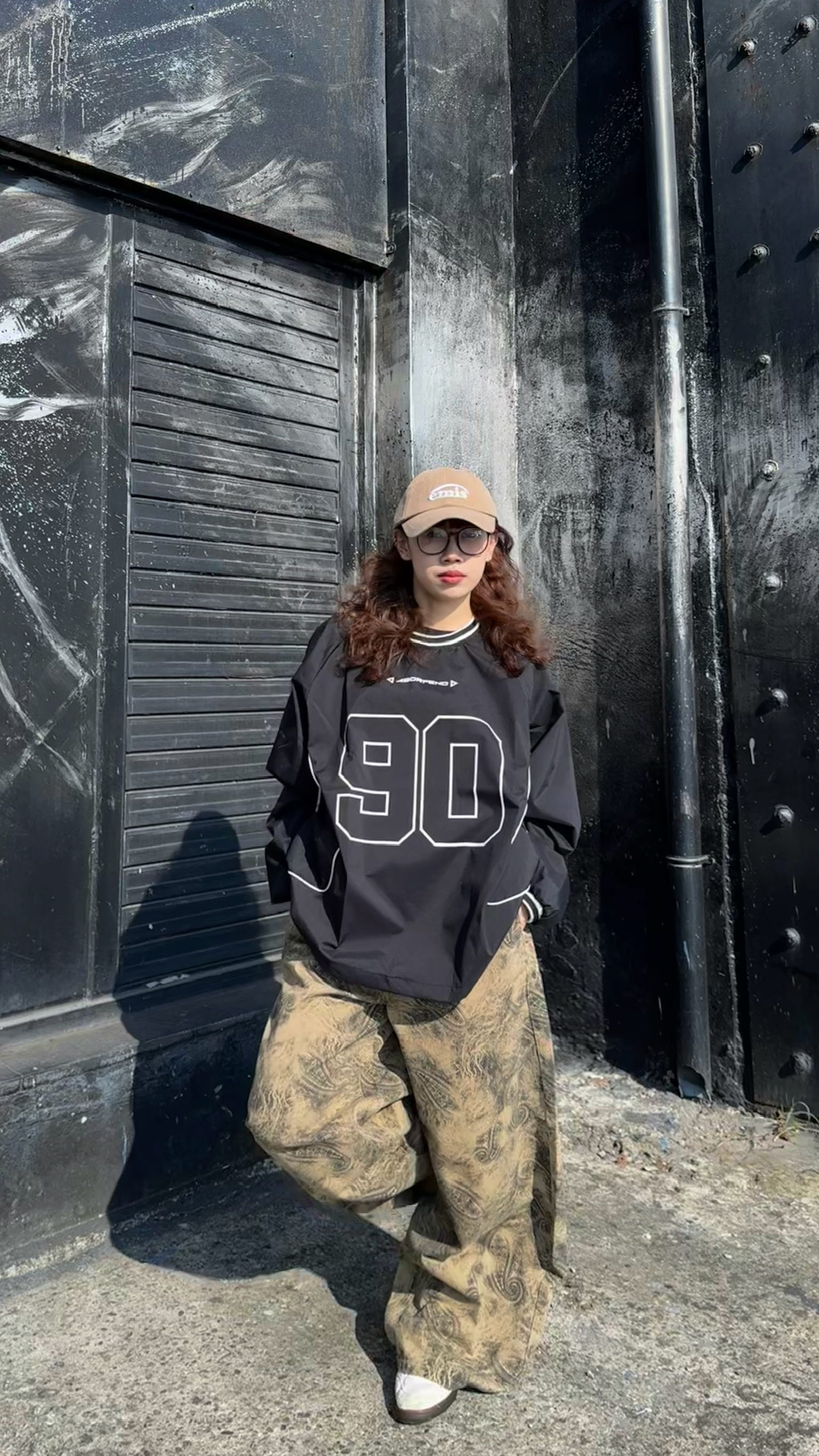 ABORFENO 90 撞色拼接束口風衣 (2colors)