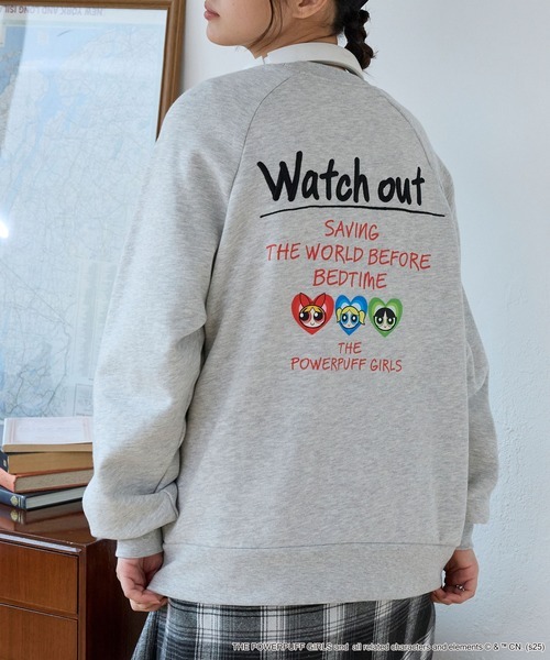 日本🇯🇵連線 MONO-MART x THE POWERPUFF GIRLS 飛天小女警 塗鴉刺繡插肩袖衛衣 復古美式 印花 插畫風 寬鬆 落肩 長袖 休閒 4款(任買兩件711免運)/預購