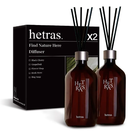 RC01 Hetras 高級室內香氛擴香瓶 Premium Diffuser 2EA  500ML x 2件裝