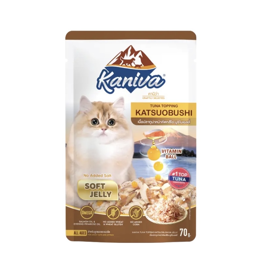 泰國Kaniva凍狀維他命晶球餐70g - 吞拿魚配鰹魚絲