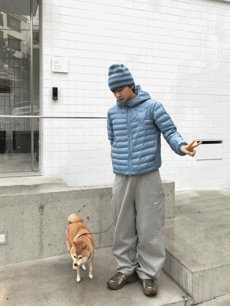 (韓國獨家特價)星星圖案輕薄羽絨外套