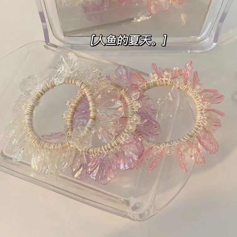[3 FOR RM10] Iridescent Mermaid Shell Hair Ties