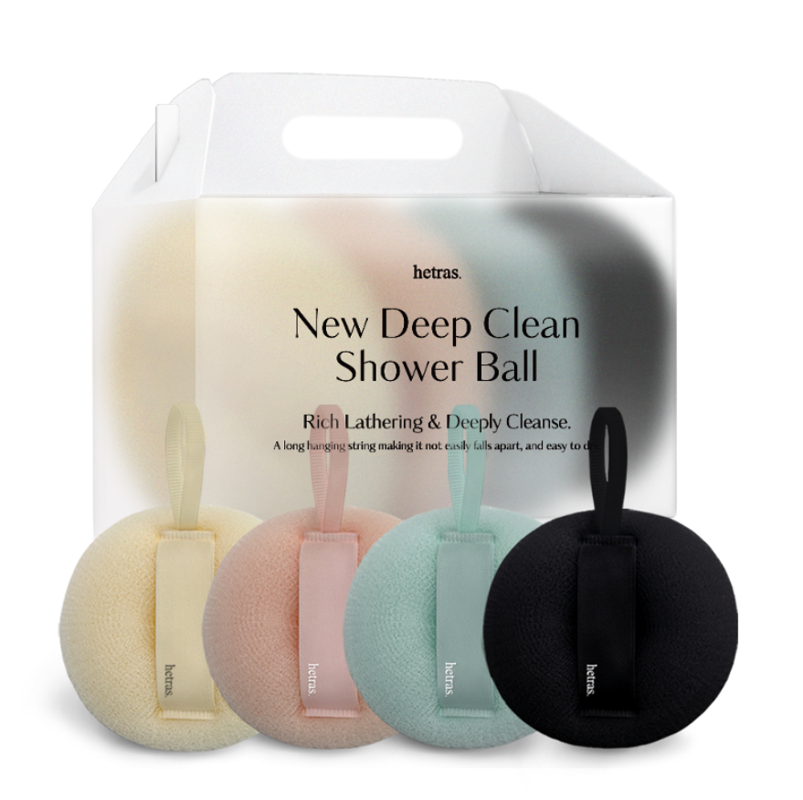 RC08 Hetras 深層去角質泡泡沐浴球 New Deep Clean Shower Ball 4ea 一套4個裝