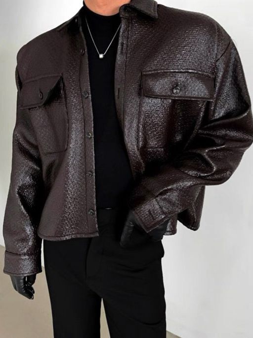 合成皮恤衫外套  C_y-138JK