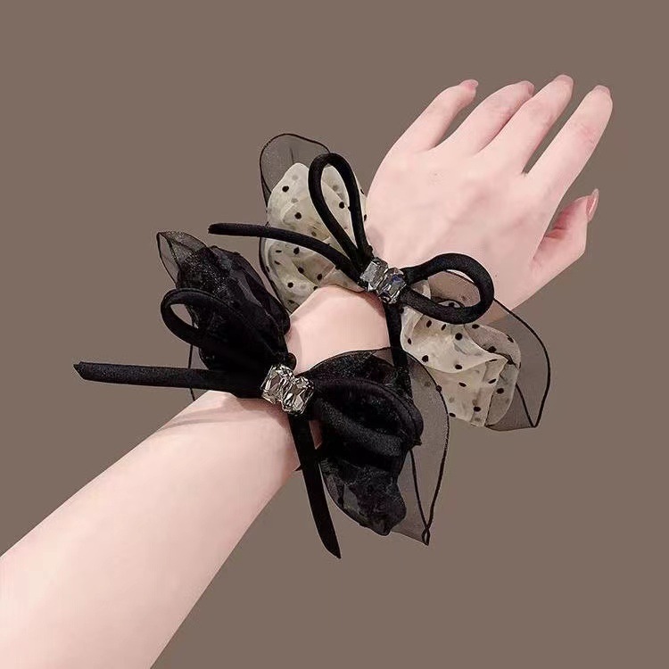 [3 FOR RM10] Sheer Polka-Dot Bow Scrunchies