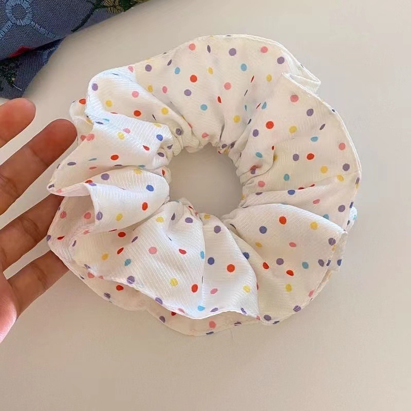 [3 FOR RM10] Sweet Multicolor Polka-Dot Double-Layer Scrunchies