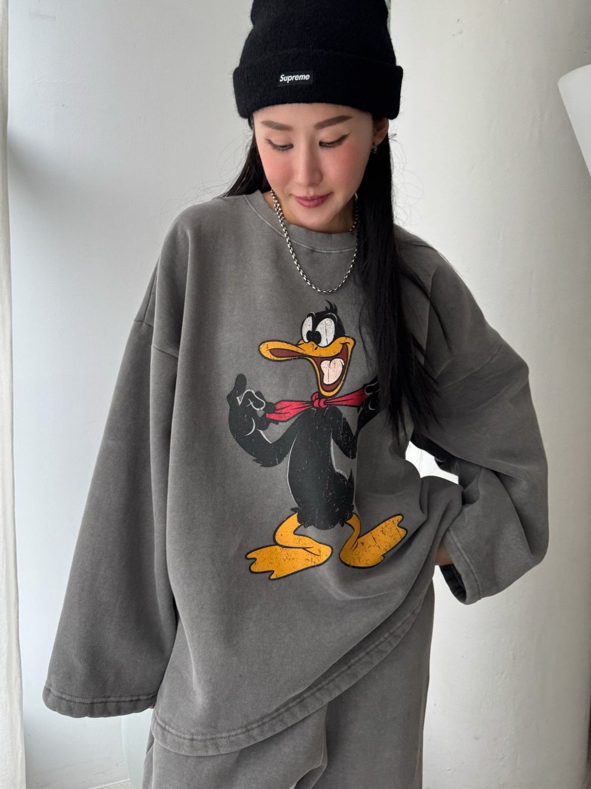 卡通圖案英文字衛衣(薄抓毛底) Votus-198T