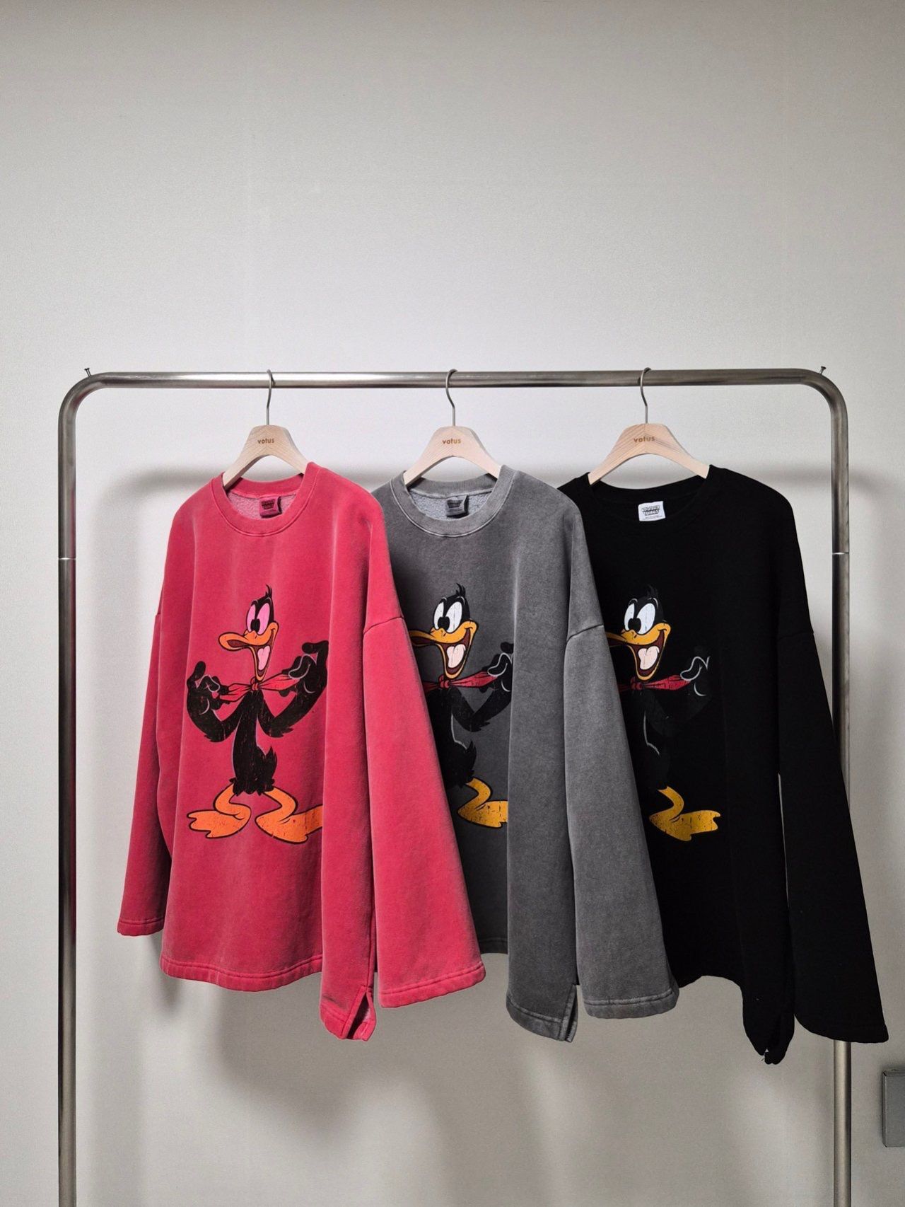 卡通圖案英文字衛衣(薄抓毛底) Votus-198T