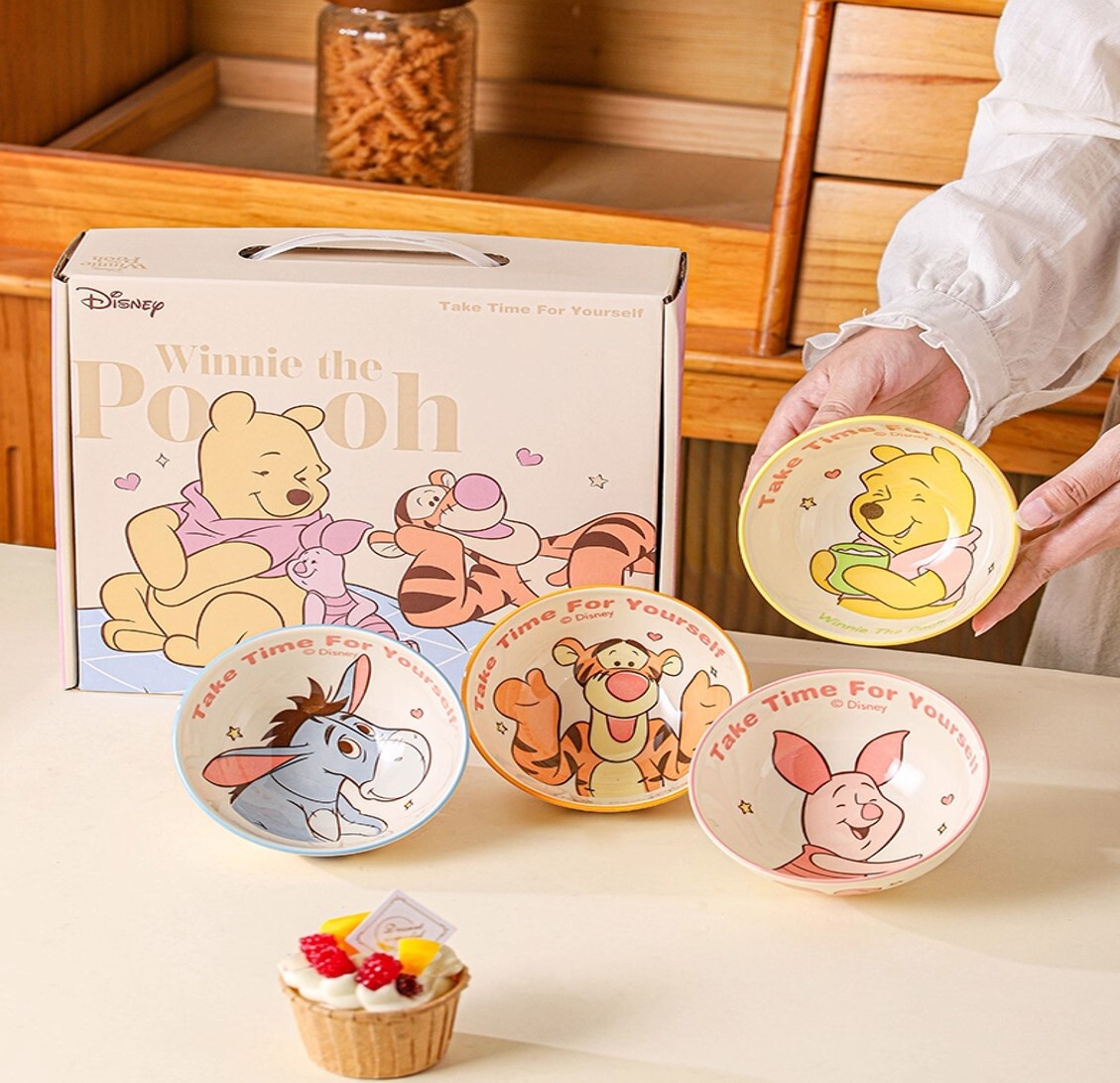 迪士尼小熊維尼 | 4P陶瓷碗禮盒套裝