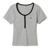 [S] WHO.A.U Steve Ribbed Henry Neck T-, (19)Black, WHRAF2452F19 (SWAU583)