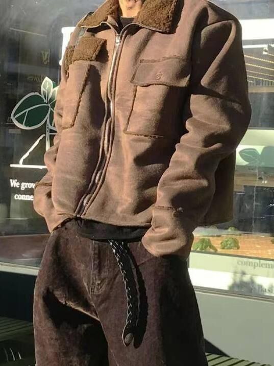 毛毛領拉鍊外套 C_y-136JK