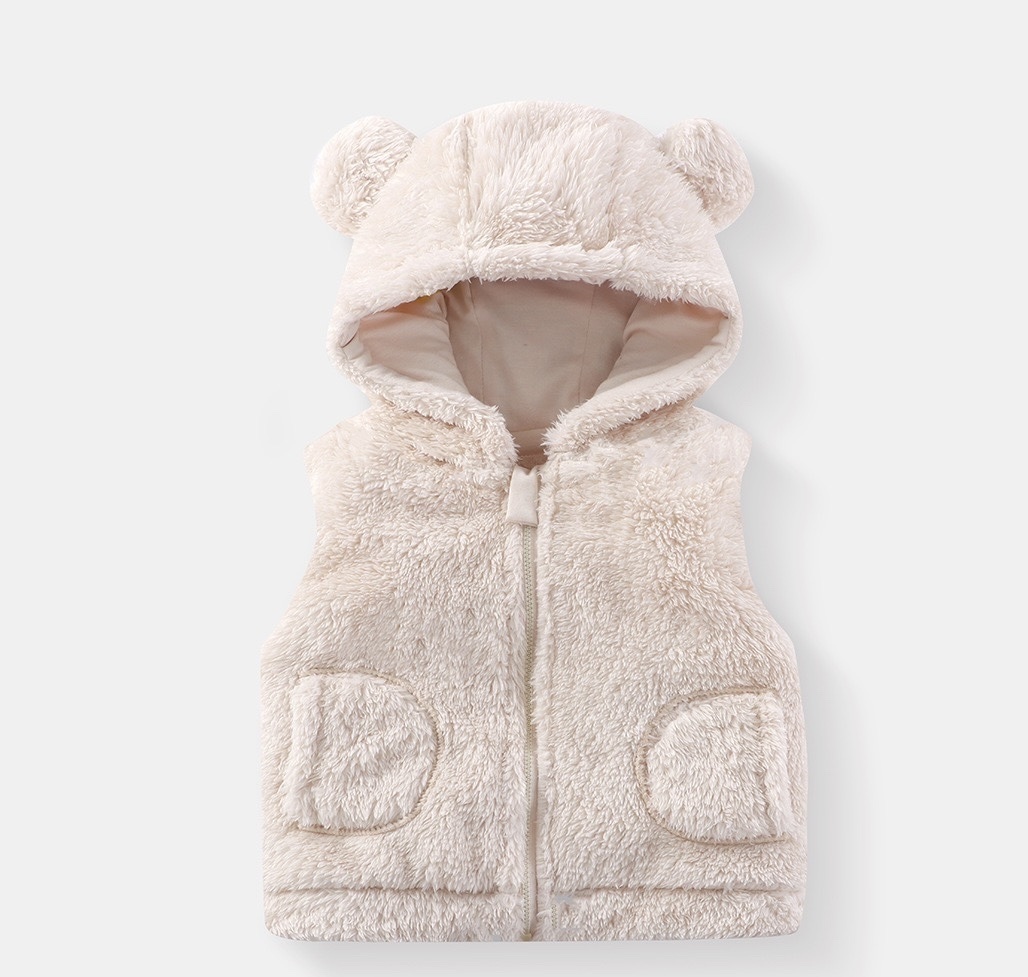 八色熊熊毛絨背心