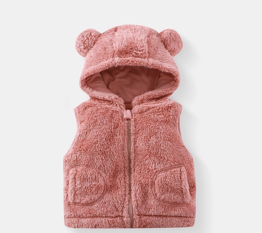 八色熊熊毛絨背心