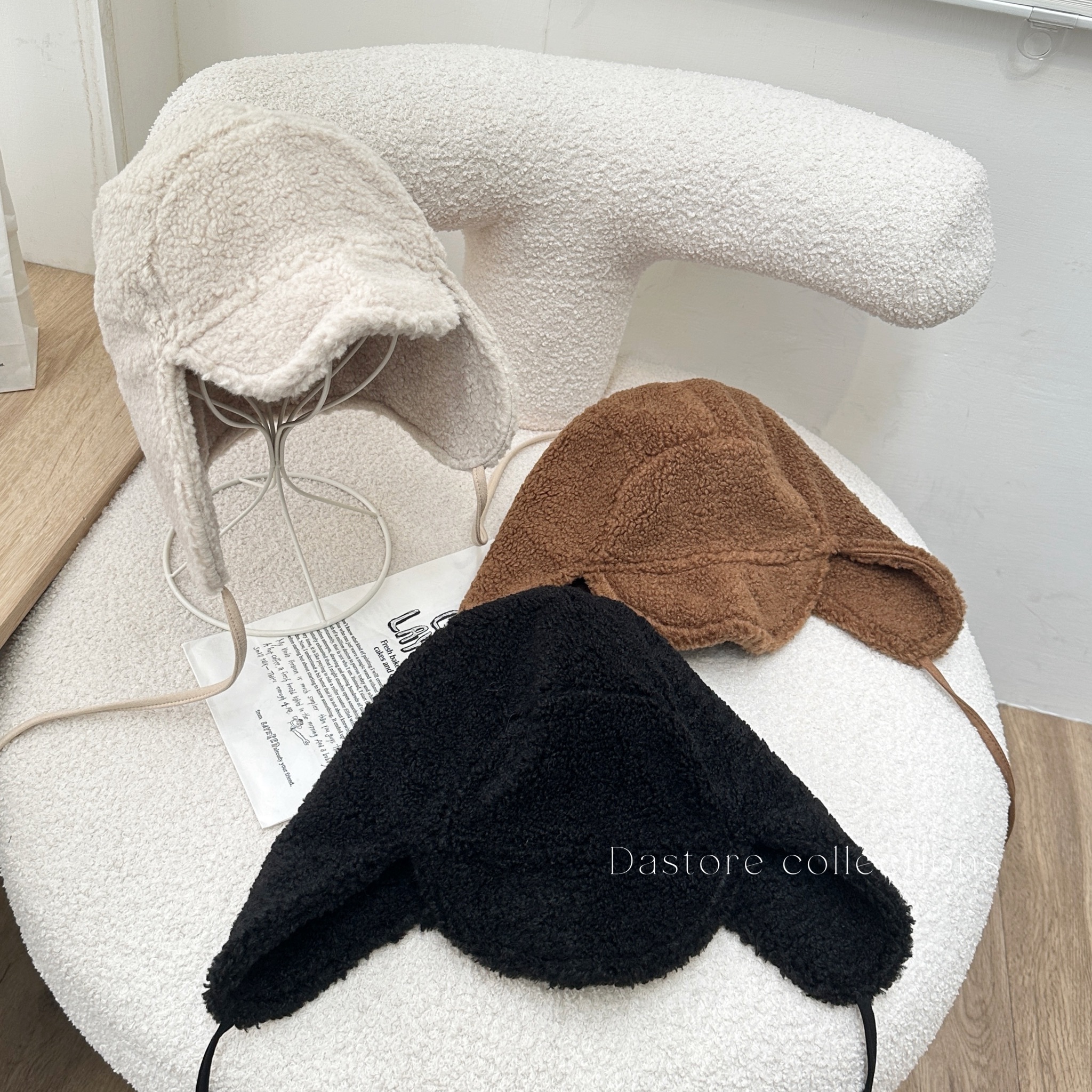 QQ毛熊寶寶護耳飛行帽 (細綁繩)