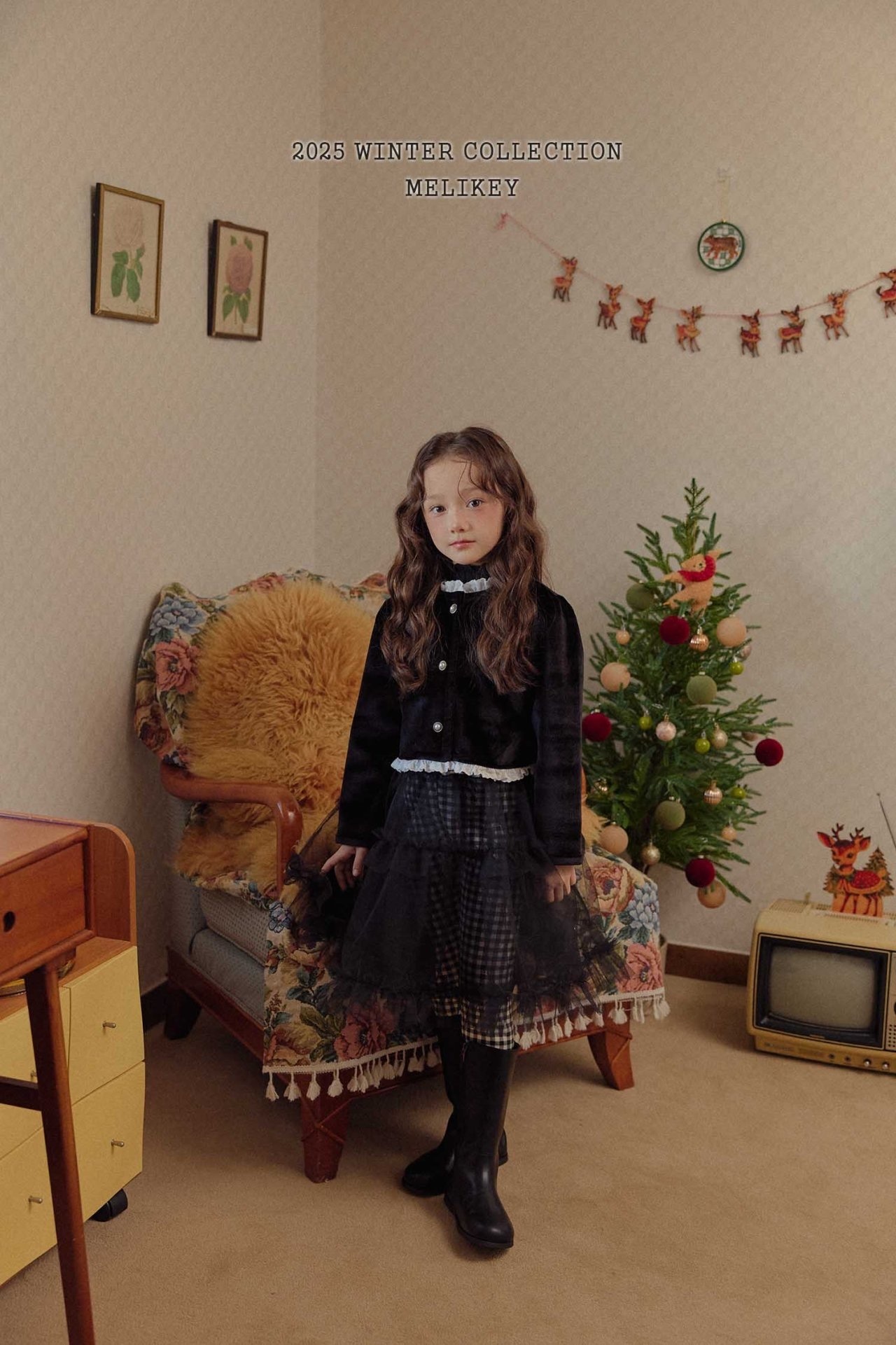 Melikey Check Tutu Leggings Skirt