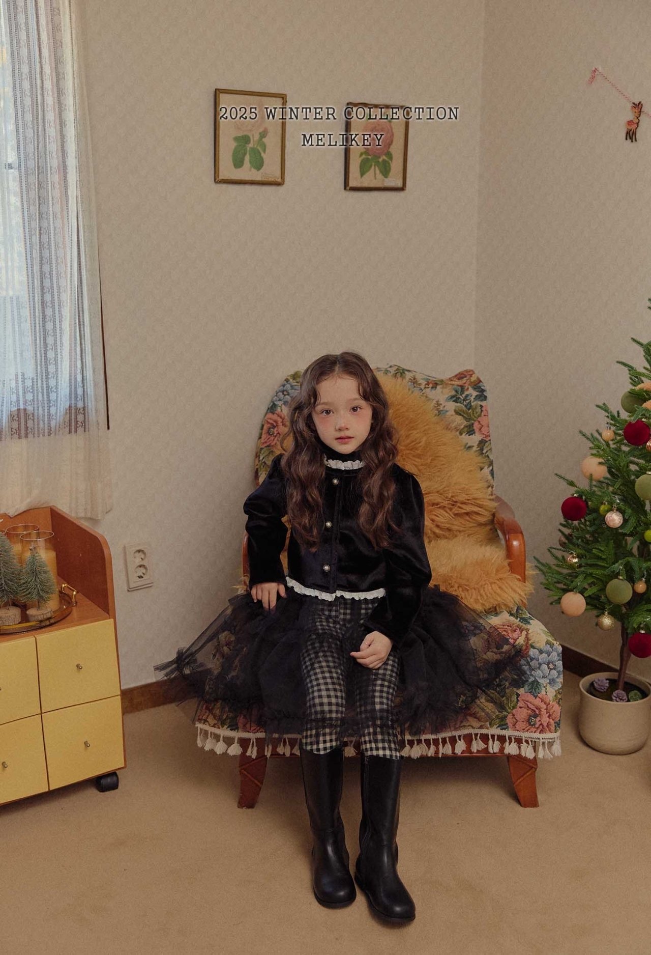 Melikey Check Tutu Leggings Skirt