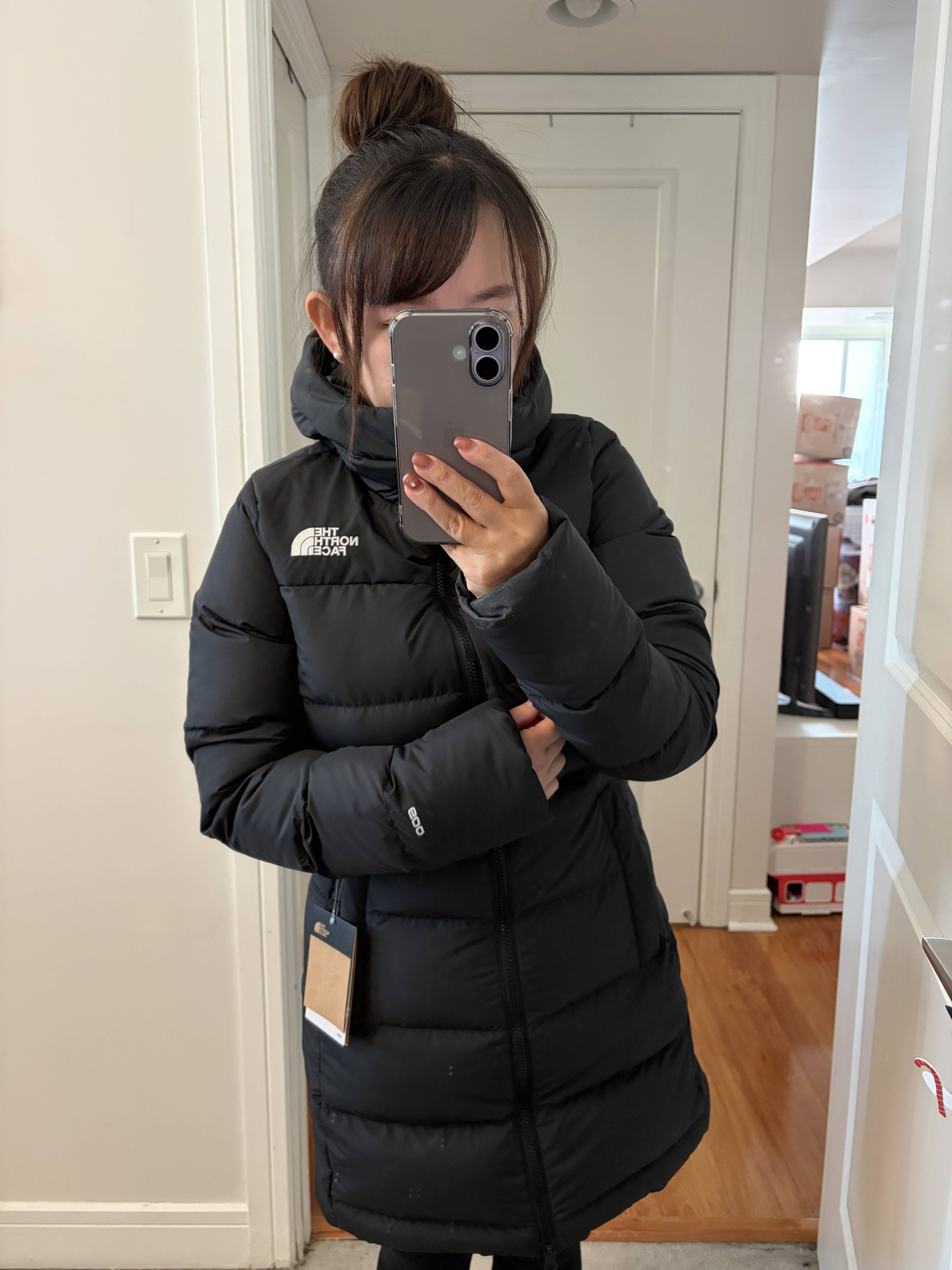THE NORTH FACE 女大人 Gotham Parka 防潑水 刺繡字樣 長版 600蓬鬆羽絨 連帽大衣外套